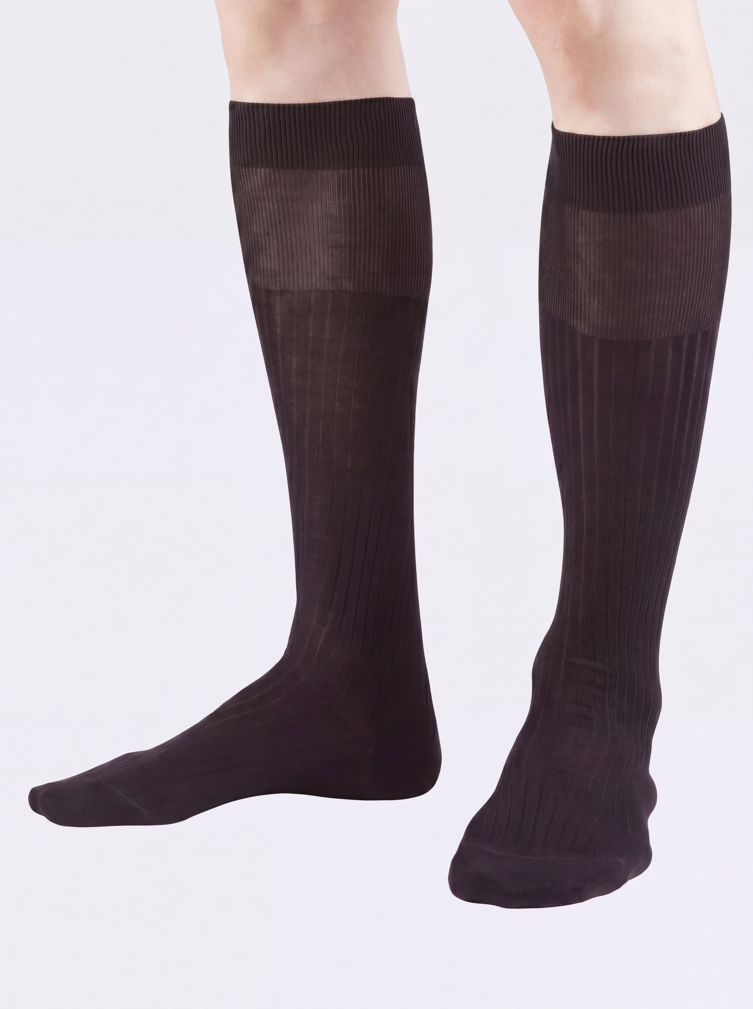 Ciocca Gift box 4 Pairs Long Ribbed Lisle Cotton Socks - Made in Italy - Image 6