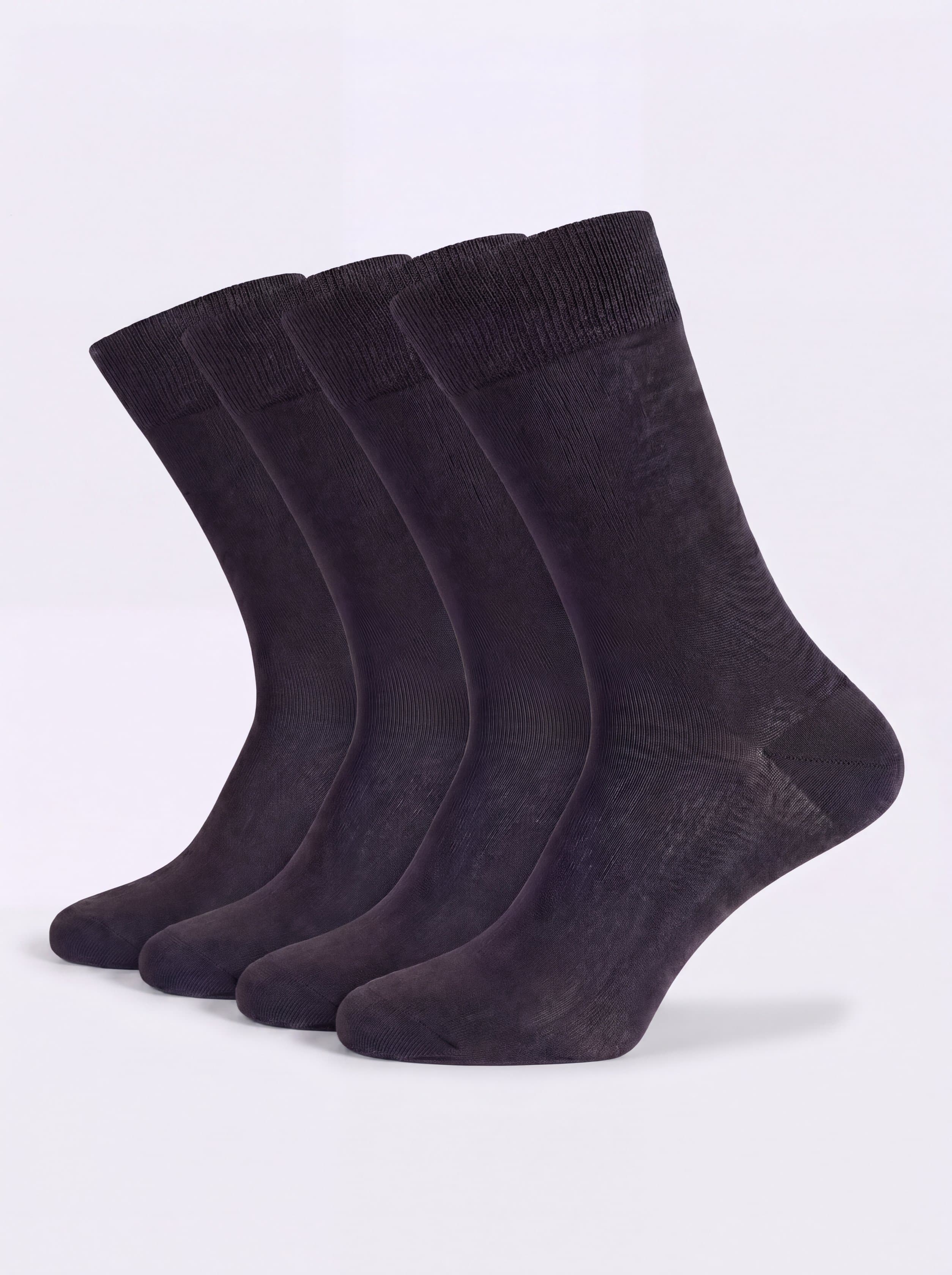 Ciocca | Caja de Regalo 4 Pares Calcetines Cortos Hilo de Escocia 100% Algodón - Hecho en Italia
