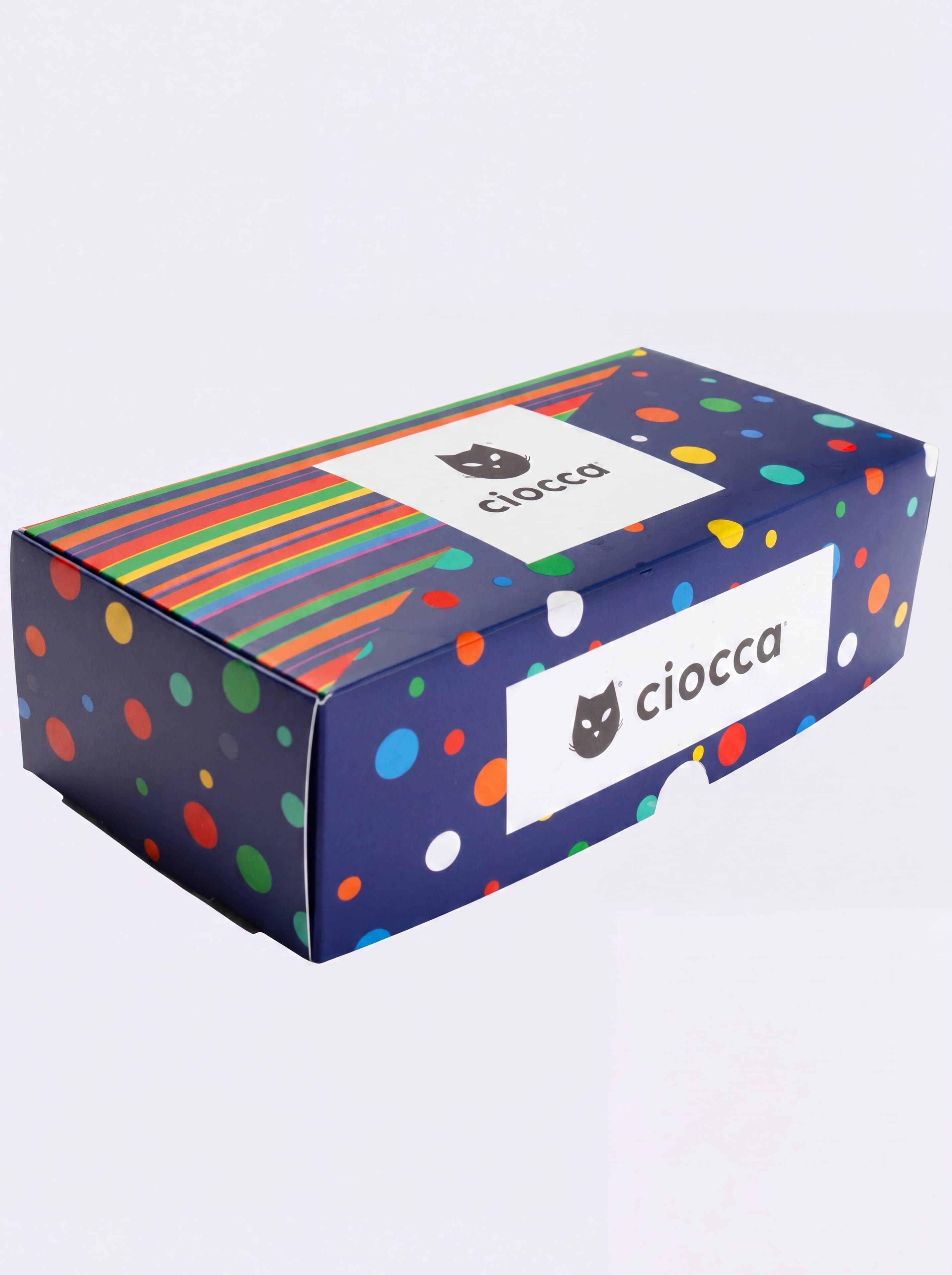 Gift box 3 Pairs Long Cotton Socks Polka dot Pattern - Image 5