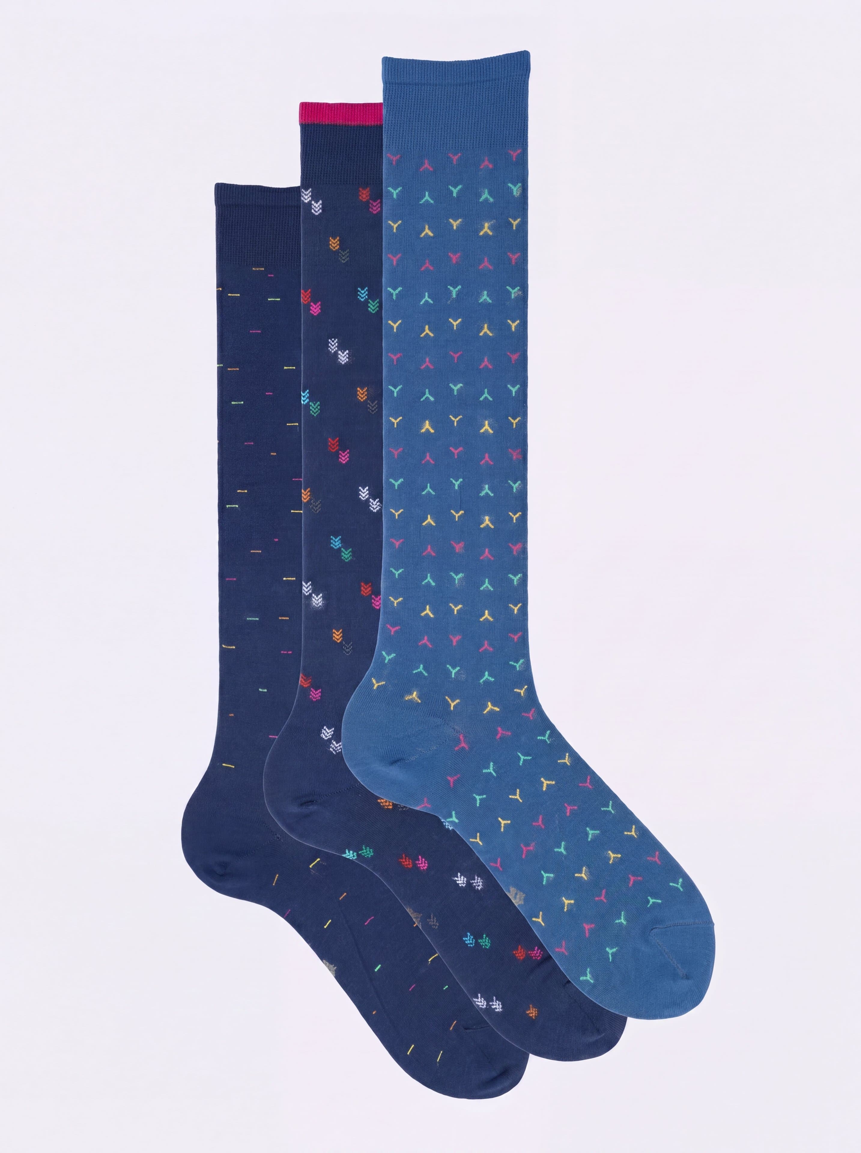Geschenkbox 3 Paar Bunte Lange Baumwollsocken - Image 1