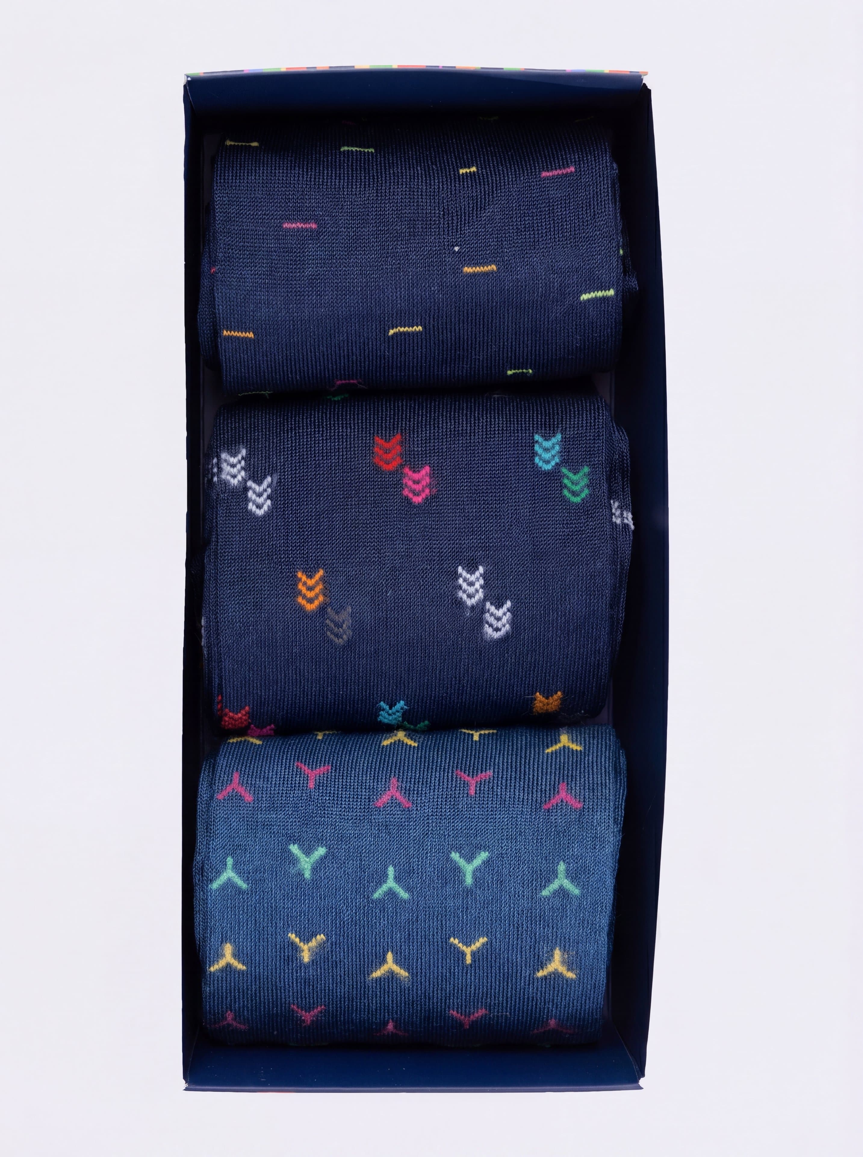 Geschenkbox 3 Paar Bunte Lange Baumwollsocken - Image 2