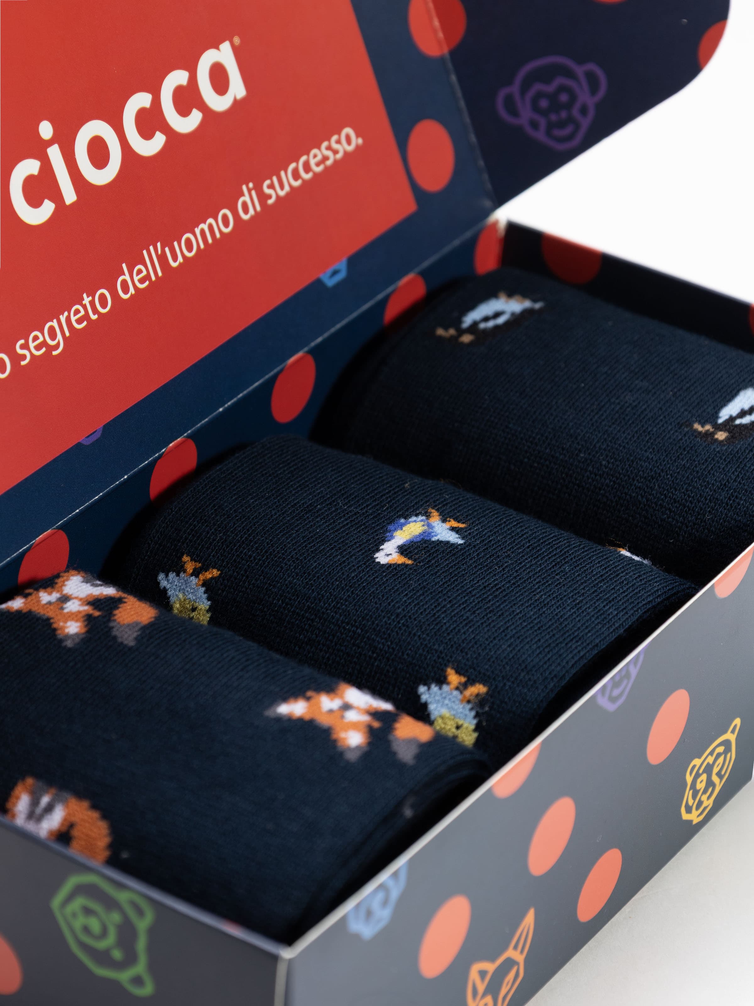 Geschenkbox Herren Baumwollsocken, 3 Paar mit Tiermotiven - Image 4