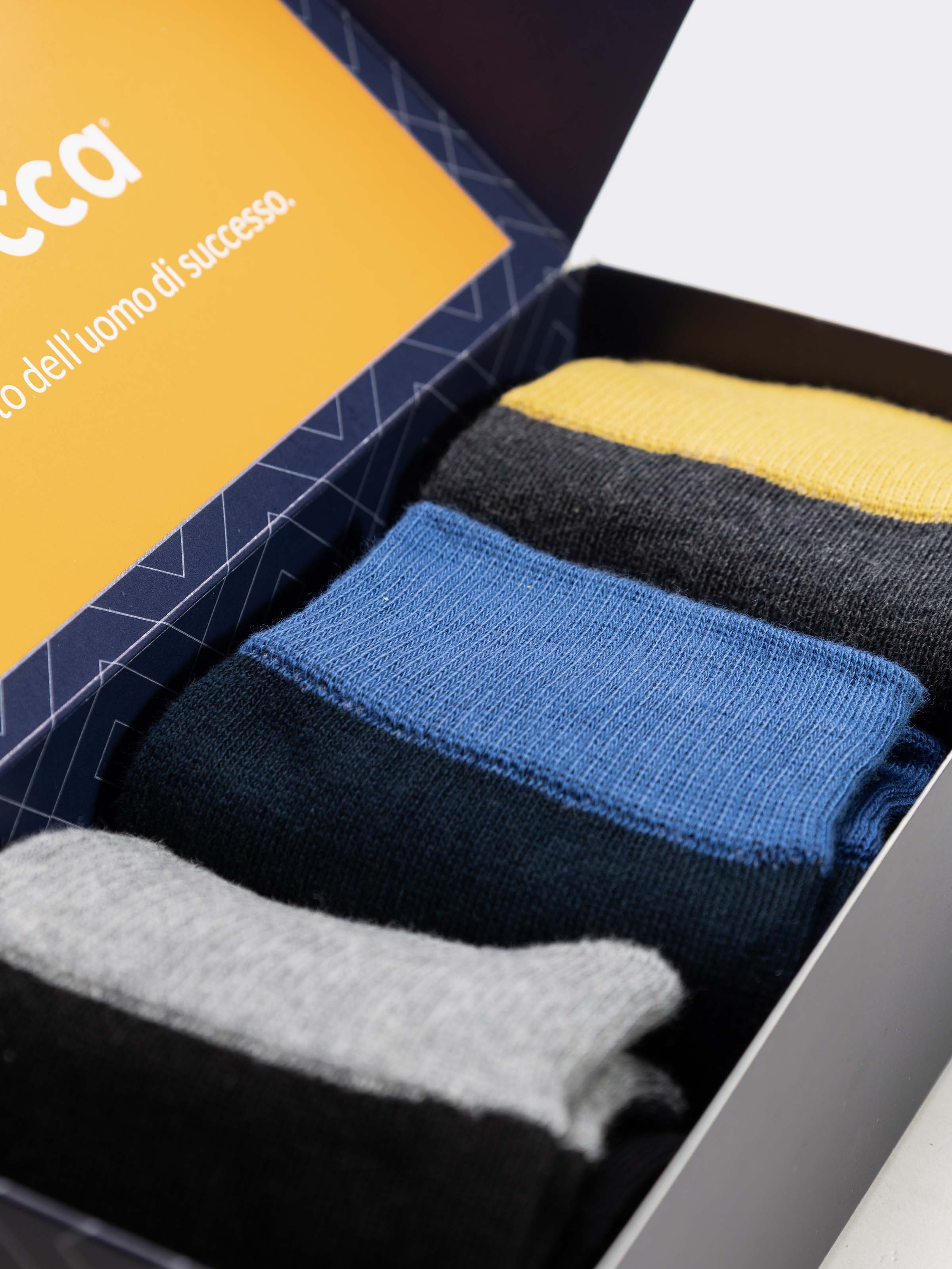 Geschenkbox Herren Baumwollsocken, 3 Paar mit Details - Image 4