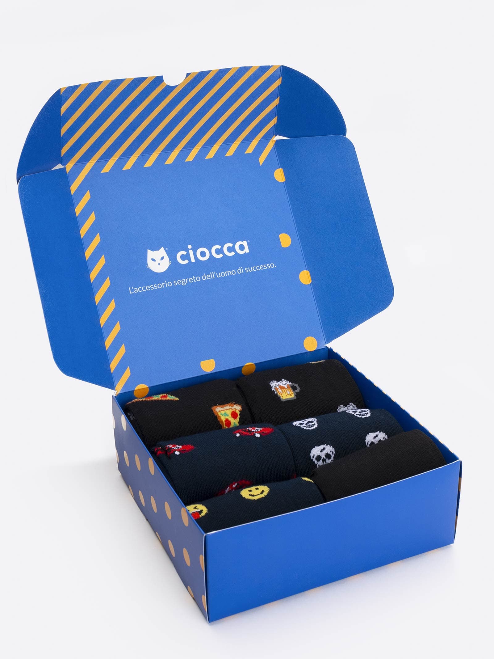 Gift box Men's Warm Cotton Socks, 6 Pairs web Fantasy - Image 2