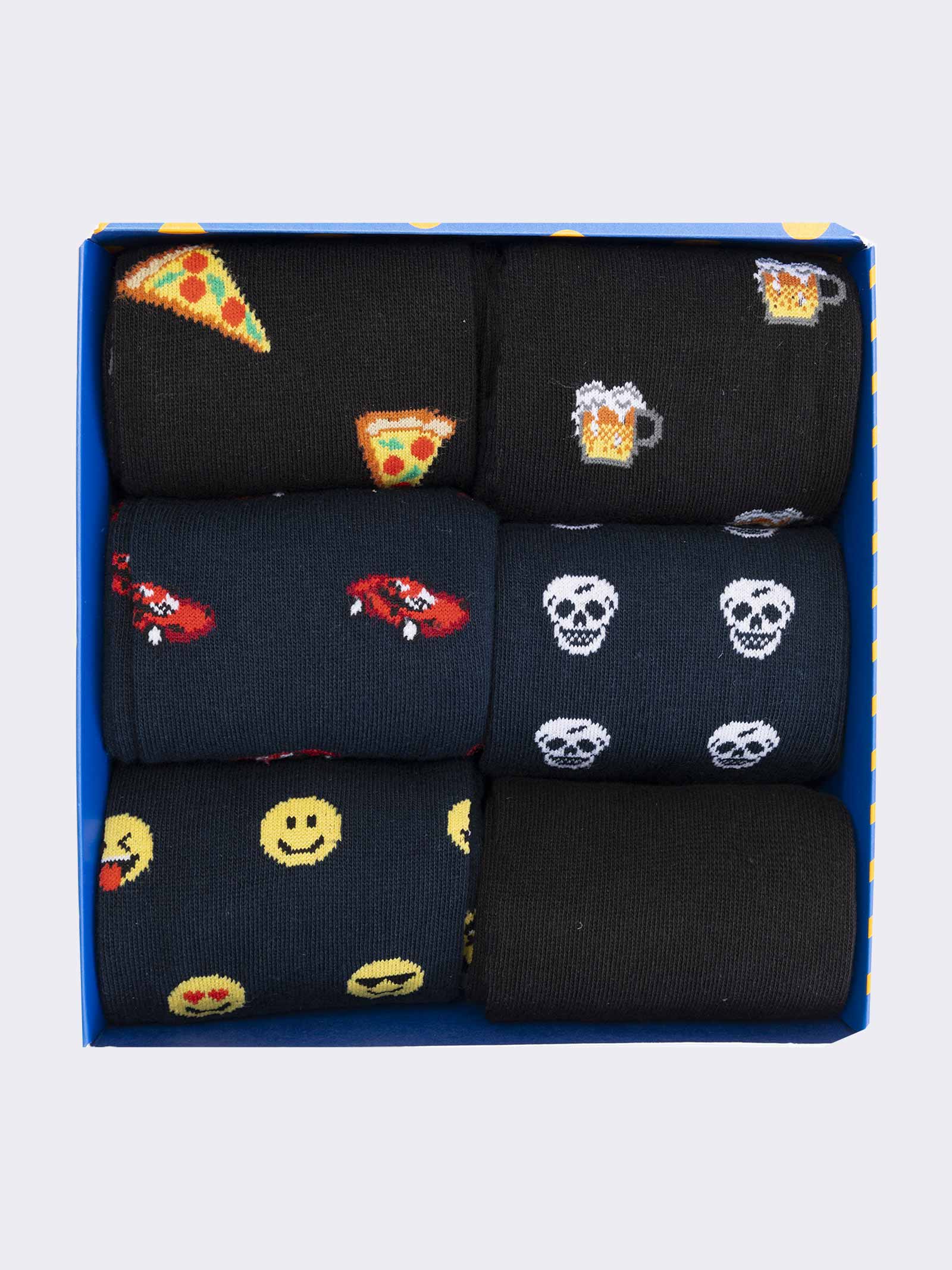 Gift box Men's Warm Cotton Socks, 6 Pairs web Fantasy - Image 3