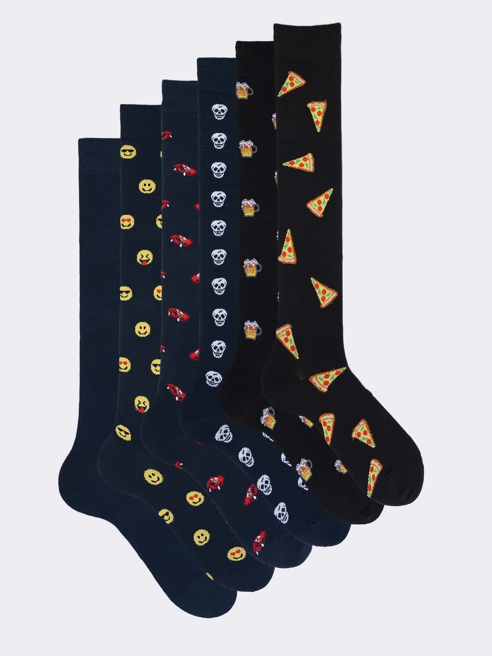 Gift box Men's Warm Cotton Socks, 6 Pairs web Fantasy - Image 1