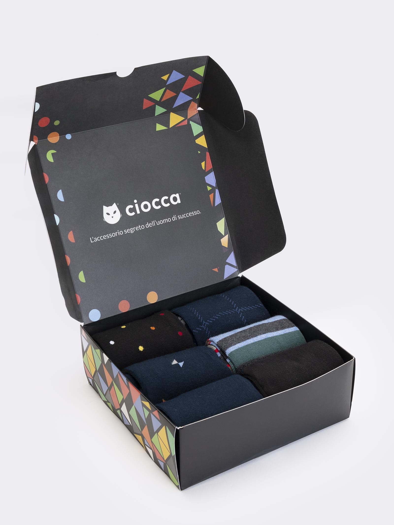 Geschenkbox Herren Socken aus Baumwolle, 6 Paar Classic mix Fantasy - Image 2