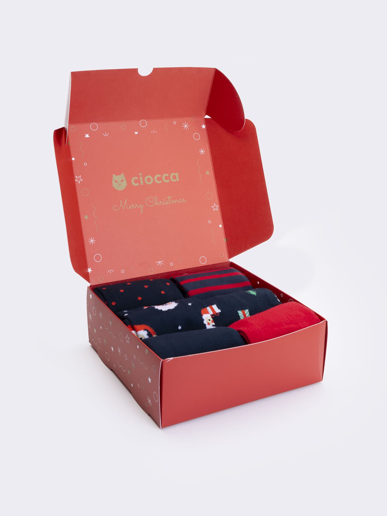 Christmas Gift set 6 Pairs Men's Festive Pattern Warm Cotton Socks - Image 2