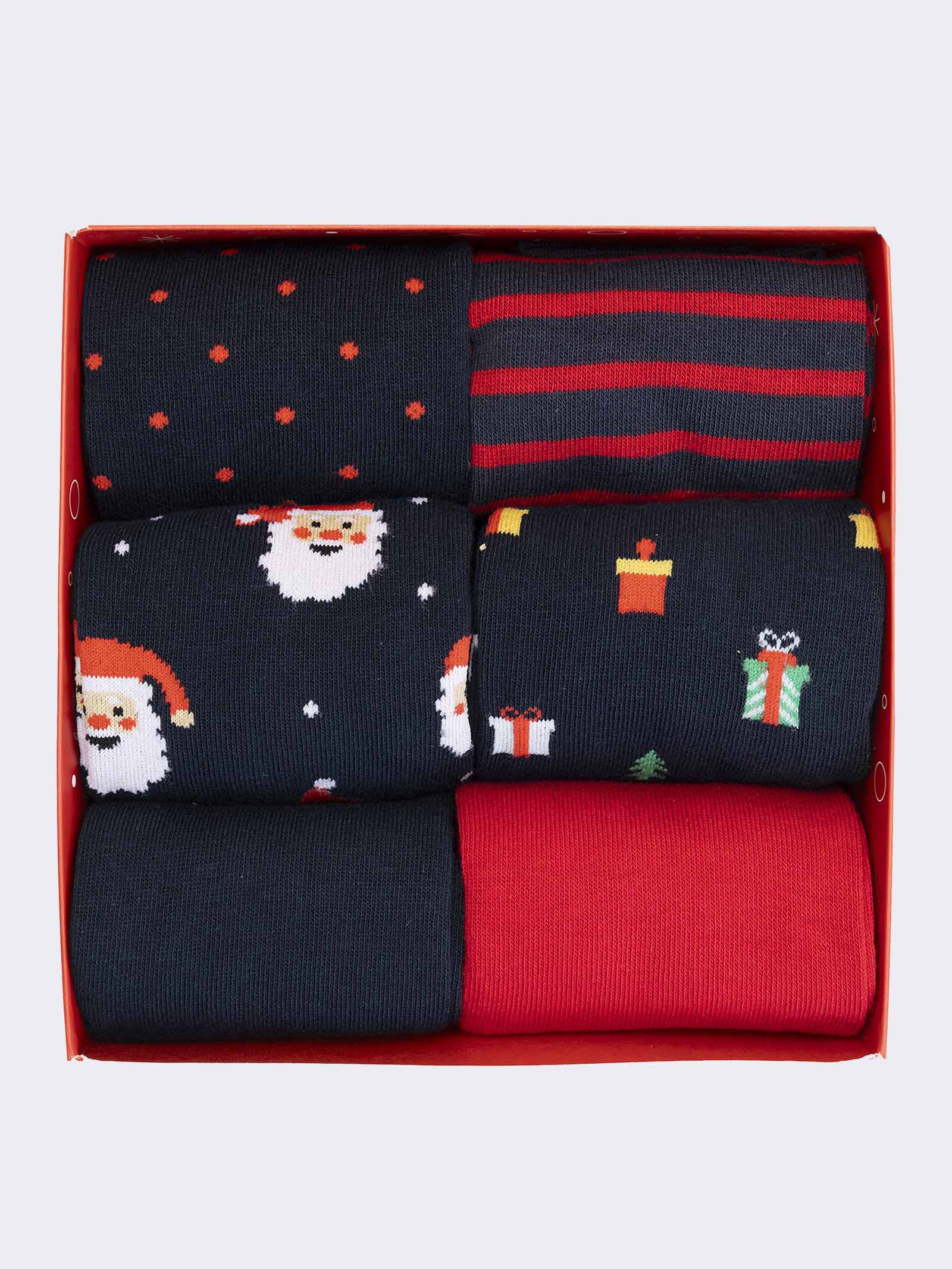 Christmas Gift set 6 Pairs Men's Festive Pattern Warm Cotton Socks - Image 3