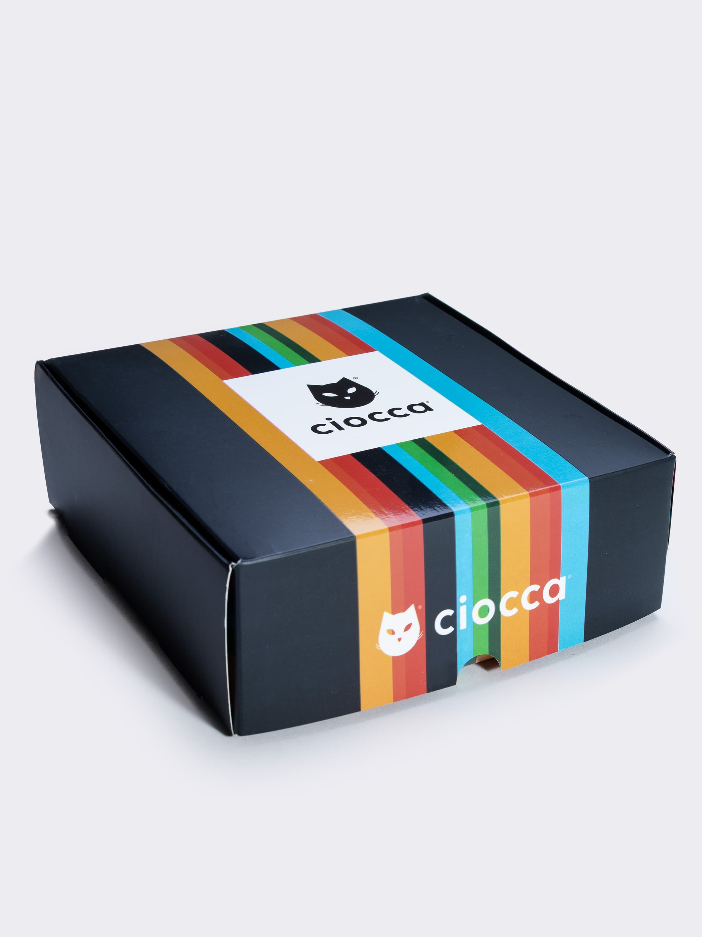 Men's Warm Cotton Socks Gift Box, 6 Pairs Striped Collection - Image 5