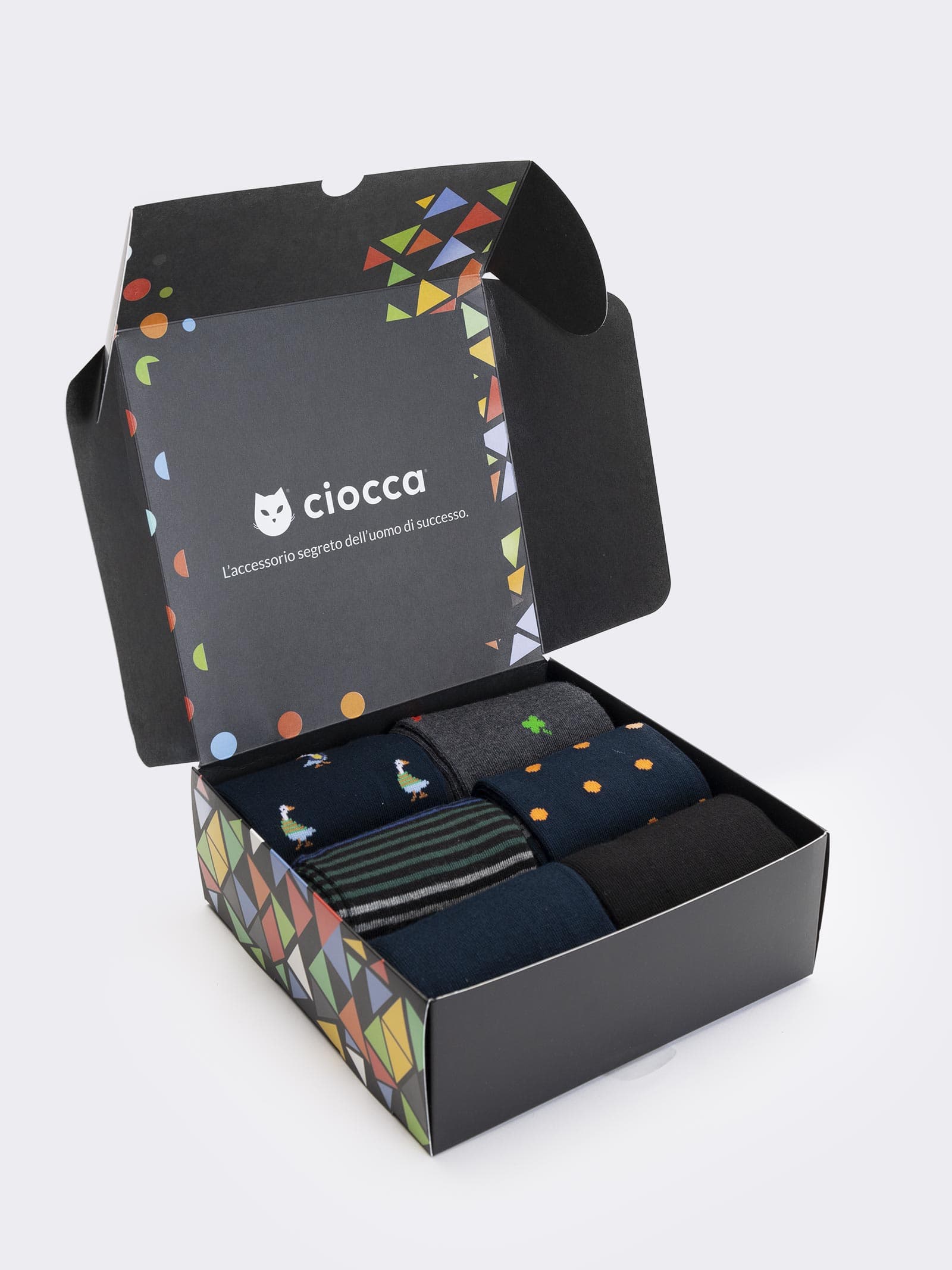Caja de Regalo con Calcetines de Hombre de Algodón Caliente, 6 Pares Diseño Variado - Image 2