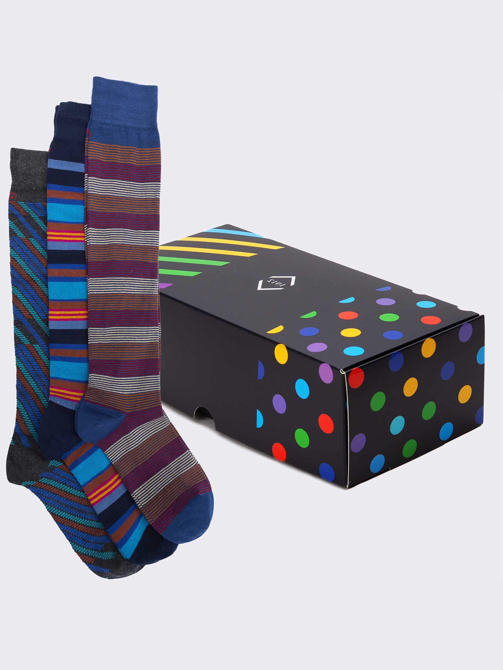 Geschenkpackung 3 Paar Herren Socken aus warmer Baumwolle - Geschenkidee Made in Italy - Image 1