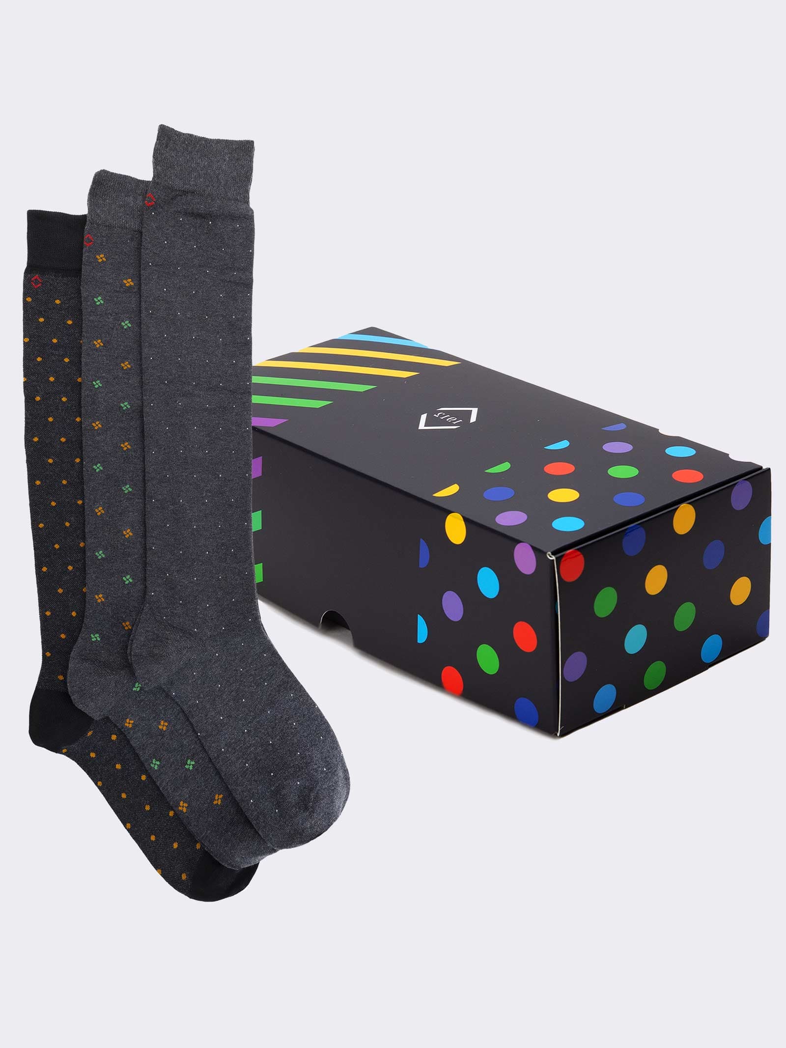 Geschenkpackung 3 Paar Herren Socken aus warmer Baumwolle - Geschenkidee Made in Italy - Image 1