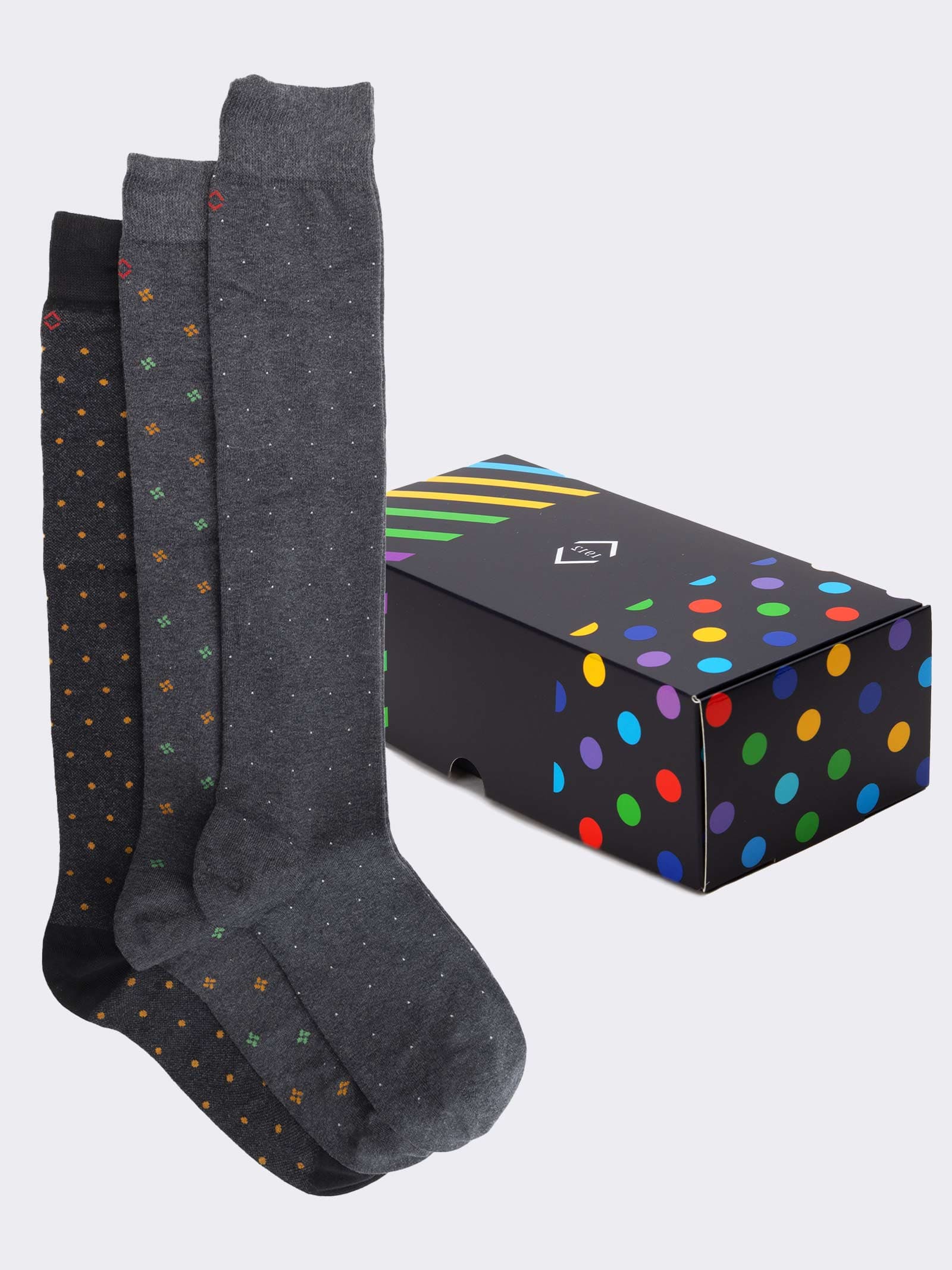 Geschenkpackung 3 Paar Herren Socken aus warmer Baumwolle - Geschenkidee Made in Italy - Image 1