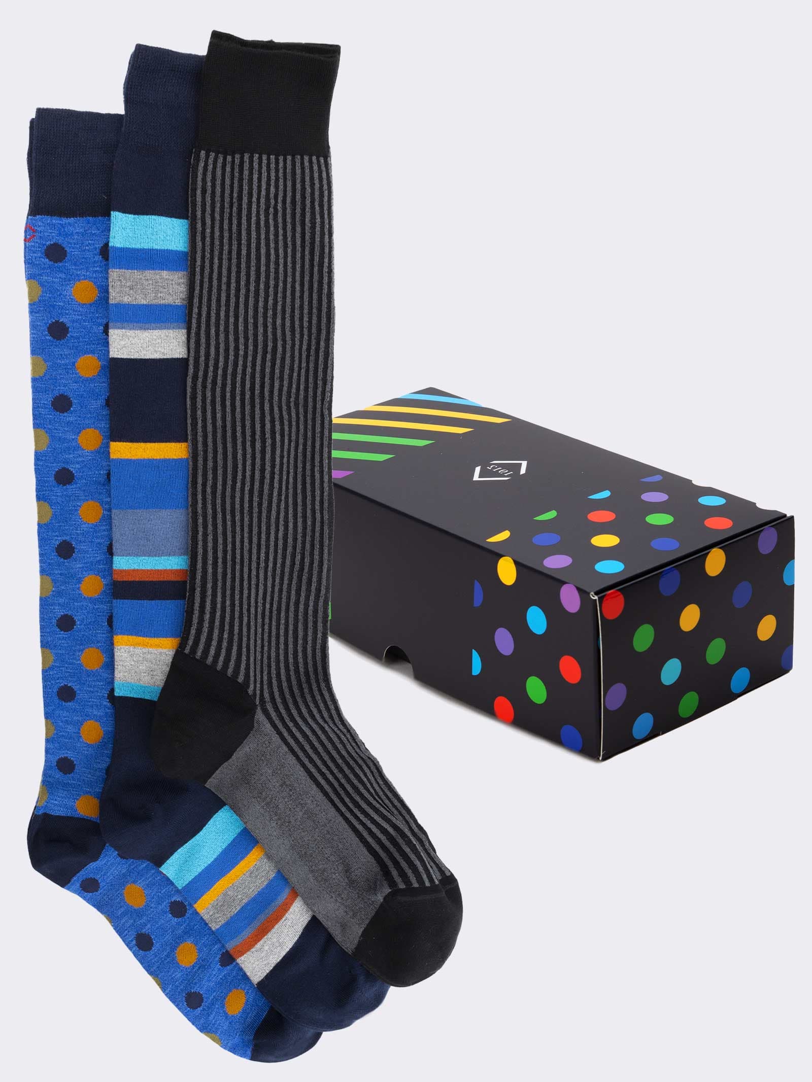 Geschenkpackung 3 Paar Herren Socken aus warmer Baumwolle - Geschenkidee Made in Italy - Image 1