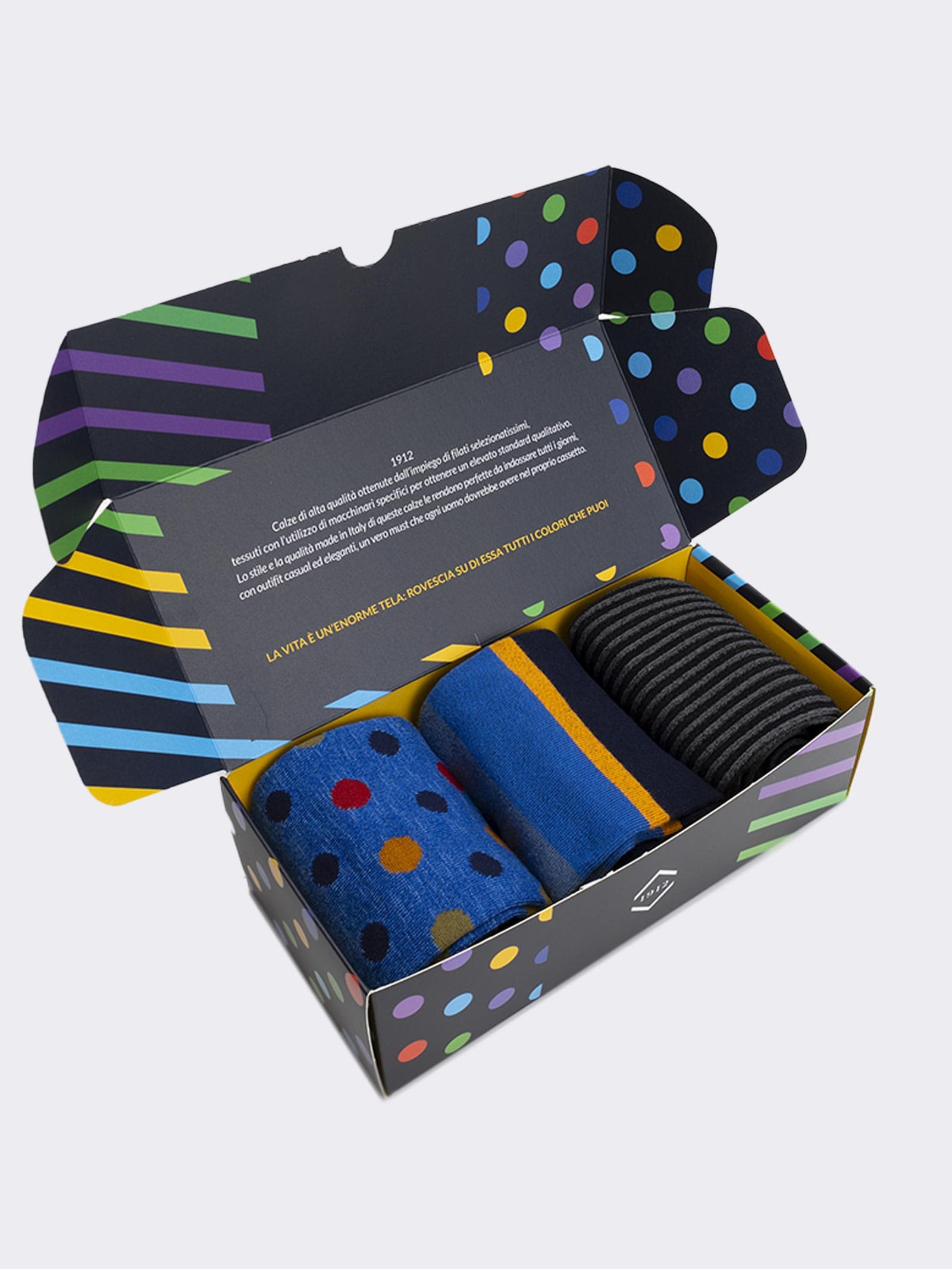 Geschenkpackung 3 Paar Herren Socken aus warmer Baumwolle - Geschenkidee Made in Italy - Image 3