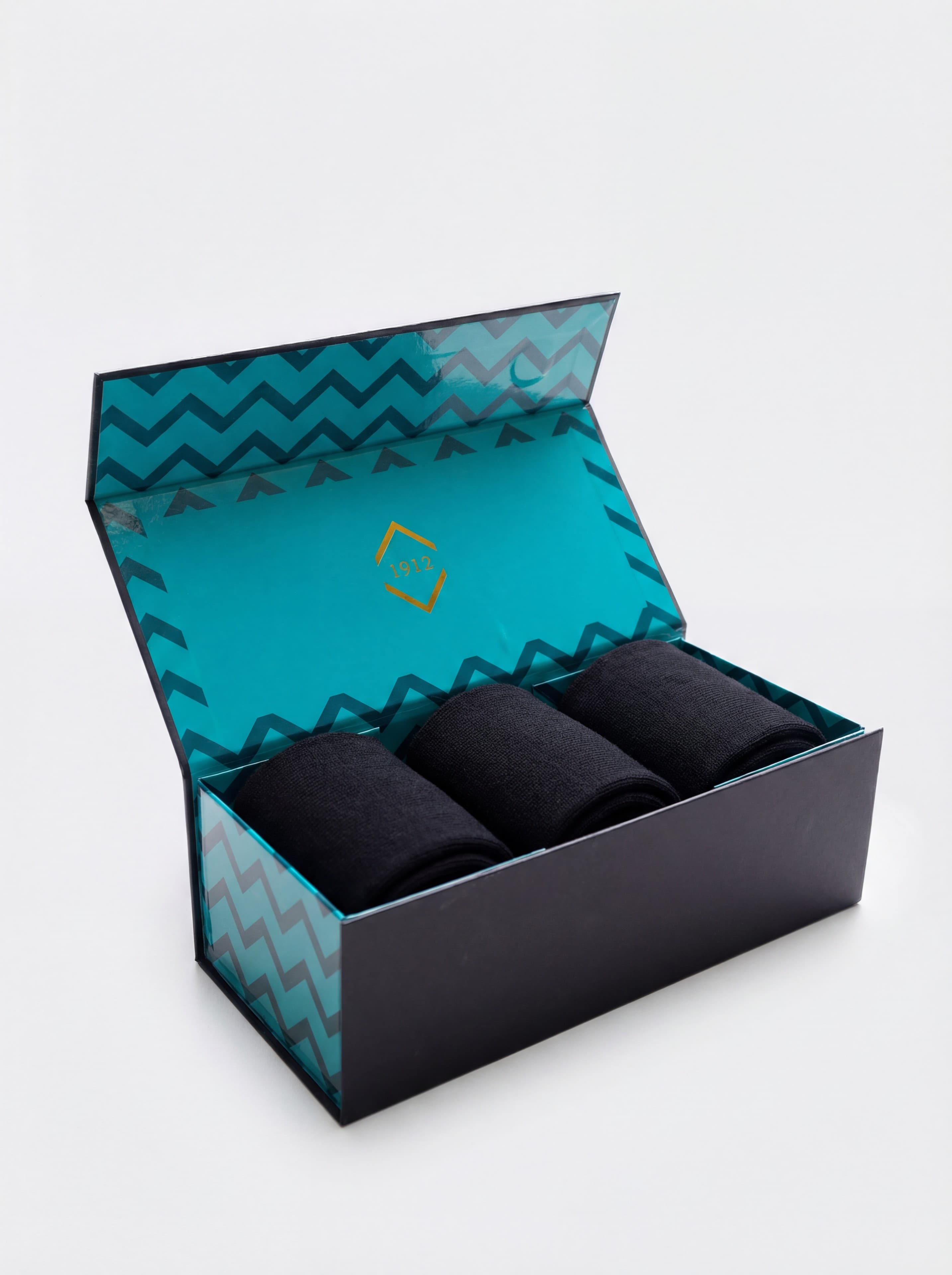 Geschenkbox 3 Paar lange einfarbige Socken Kaschmir-Mischung - Image 3