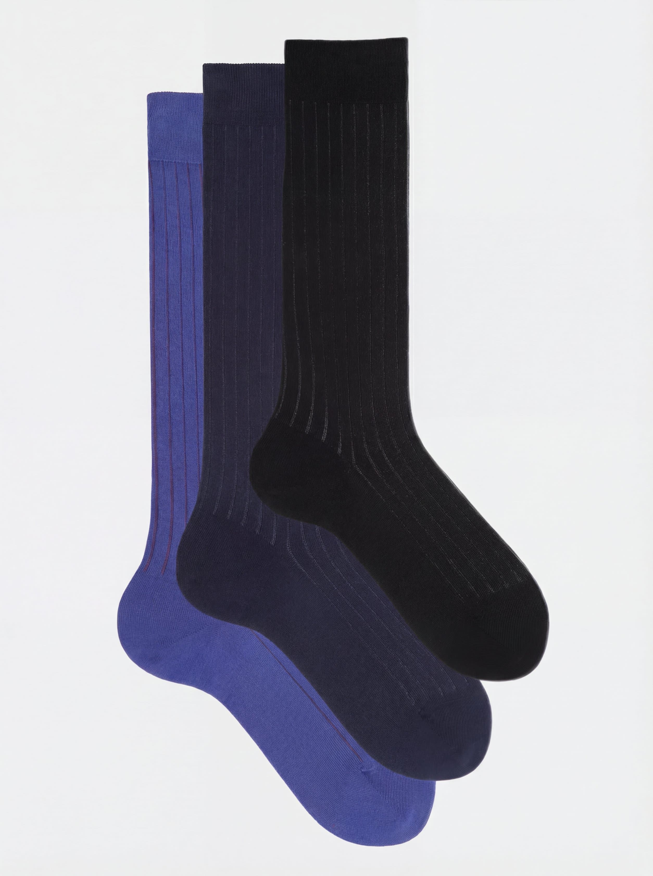 Geschenkbox mit 3 Paar langen Venisè Socken aus warmem Baumwollstoff - Hergestellt in Italien - Image 1