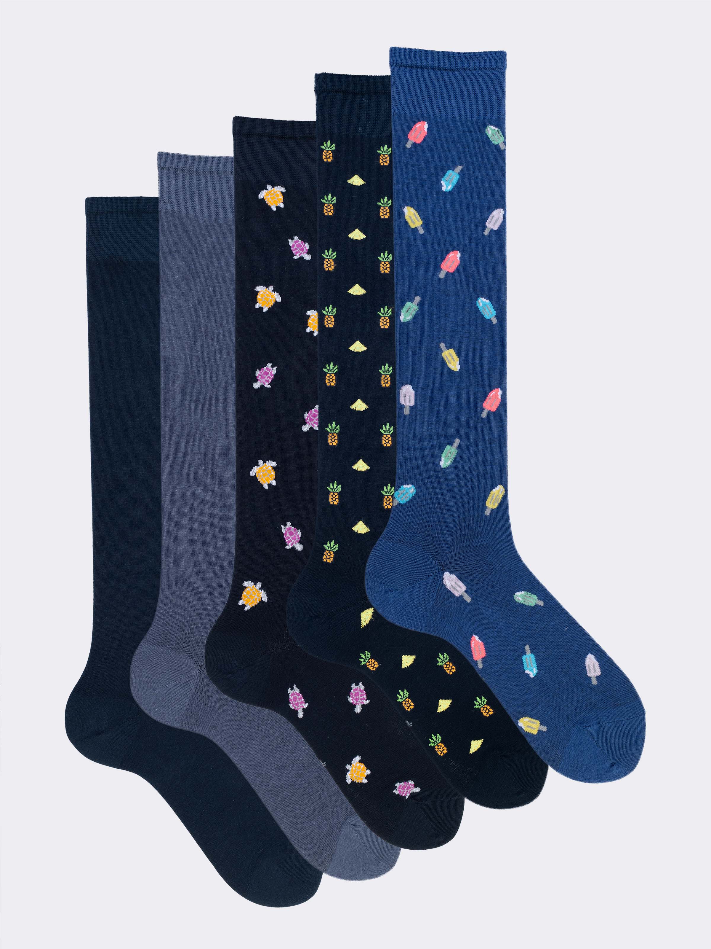 Geschenkbox Herren Socken Frische Baumwolle, 6 Paar Muster - Image 1