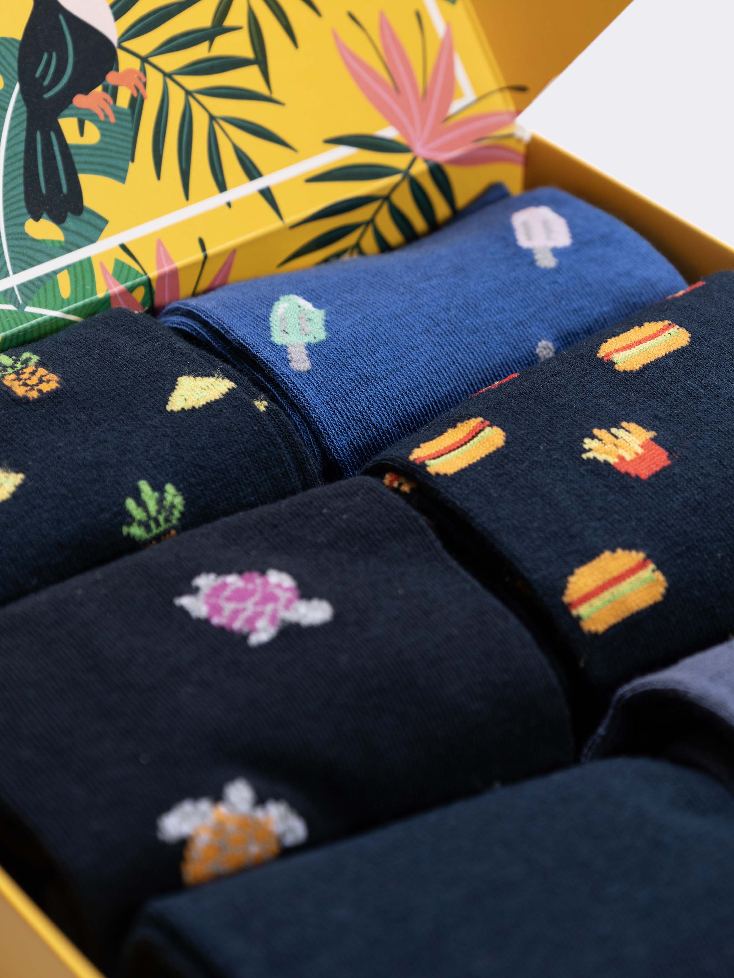 Geschenkbox Herren Socken Frische Baumwolle, 6 Paar Muster - Image 4