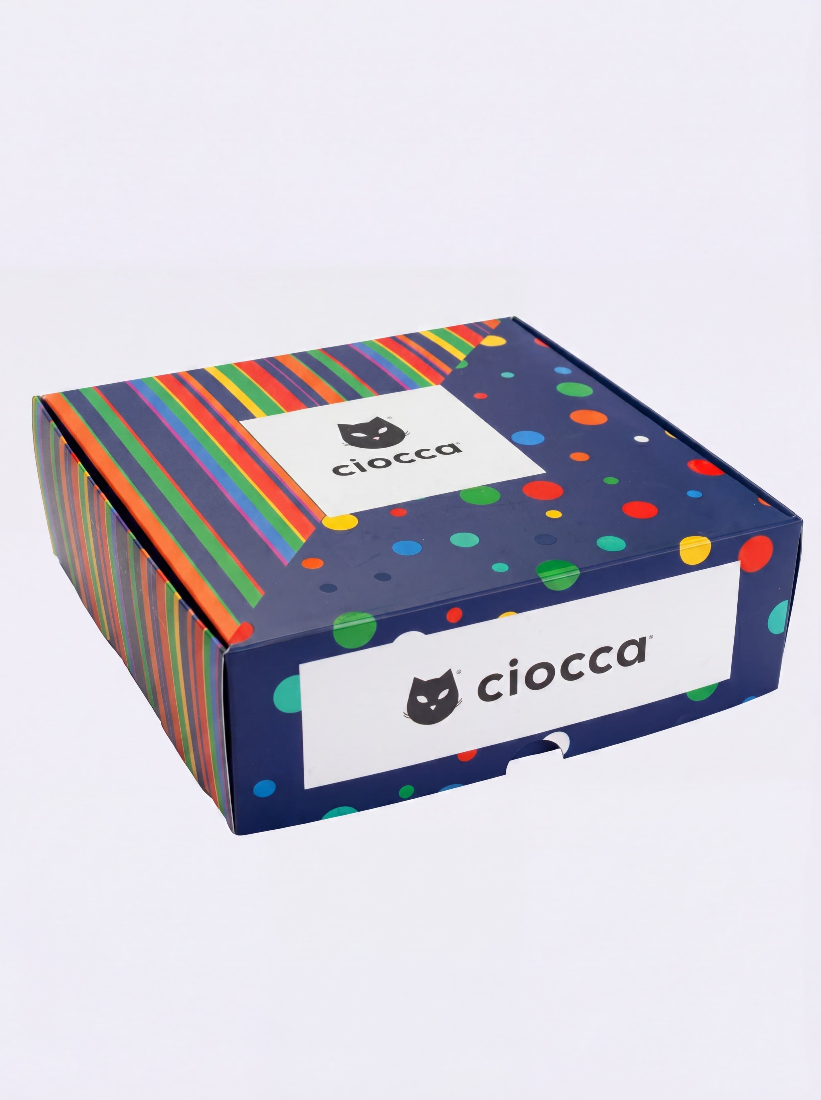 Gift box 6 Pairs Long Cotton Socks fun Polka dot Patterns - Image 5