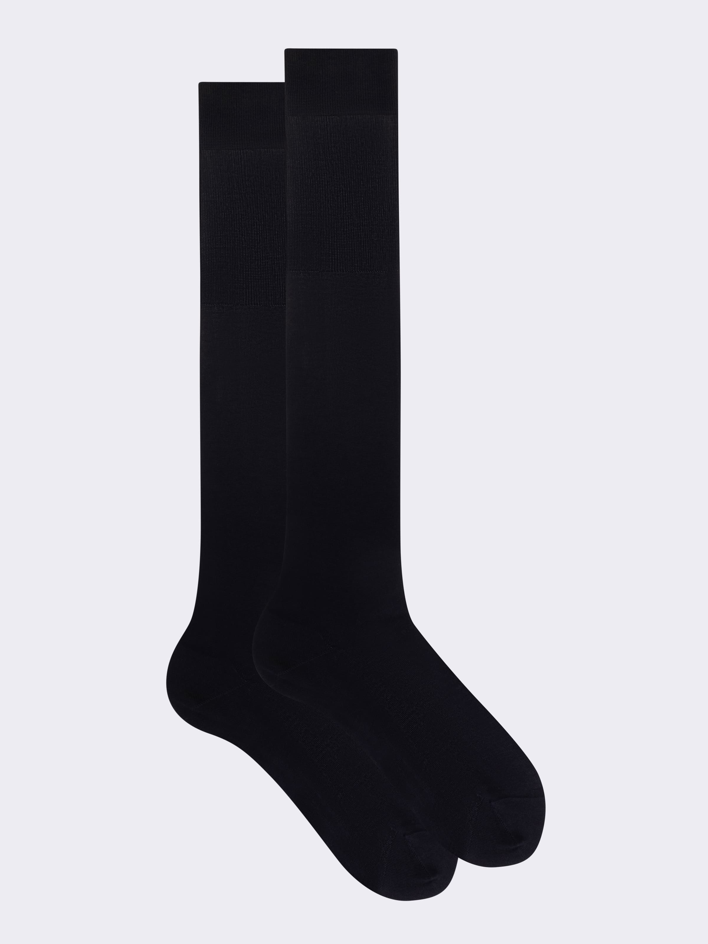 Geschenkbox 5 Paar klassische lange Herrensocken aus fil d'Écosse - Schwarz - Image 5