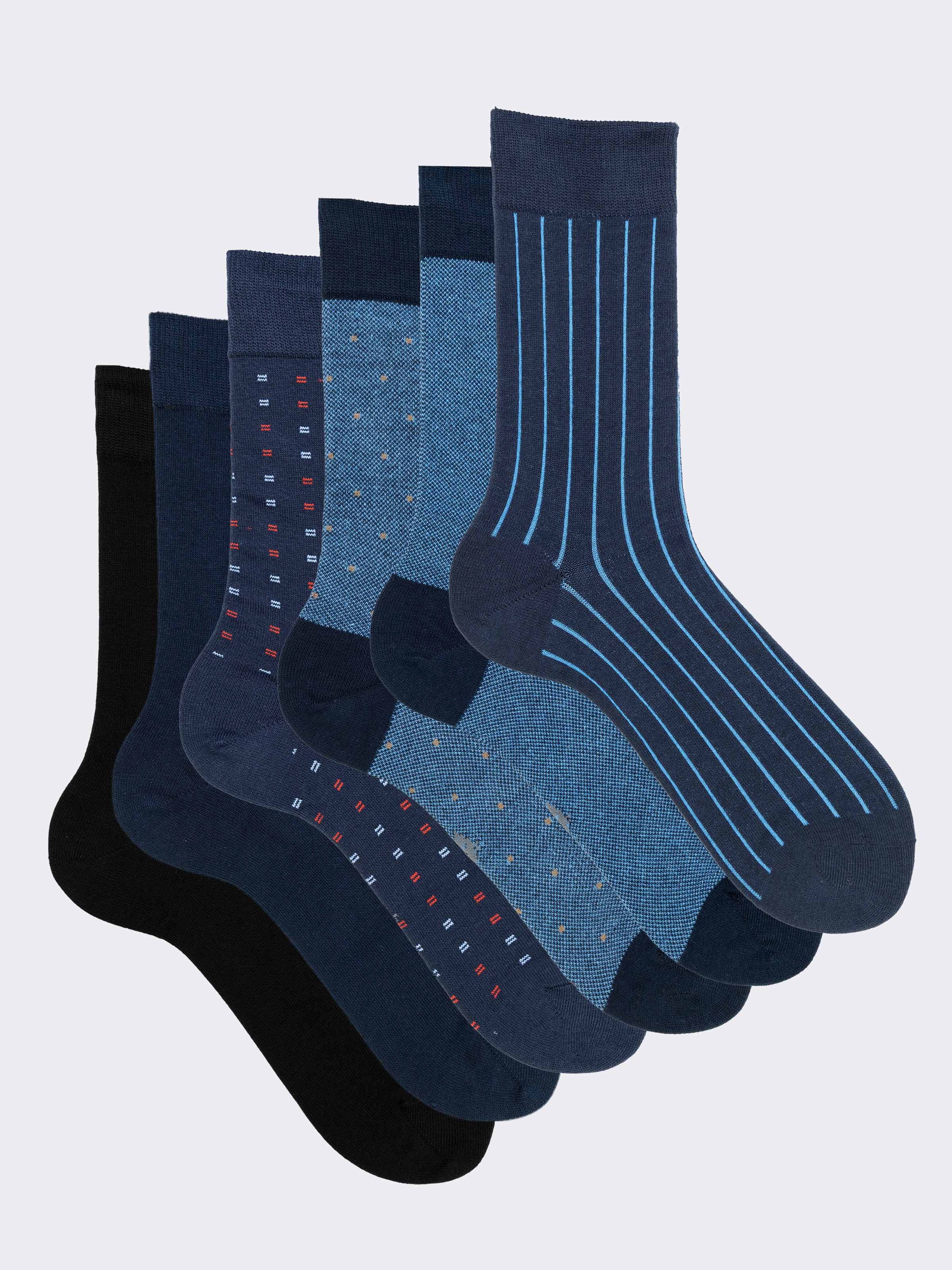 Geschenkbox Herren Kurze Baumwollsocken, 6 Paar Elegante Muster - Image 1