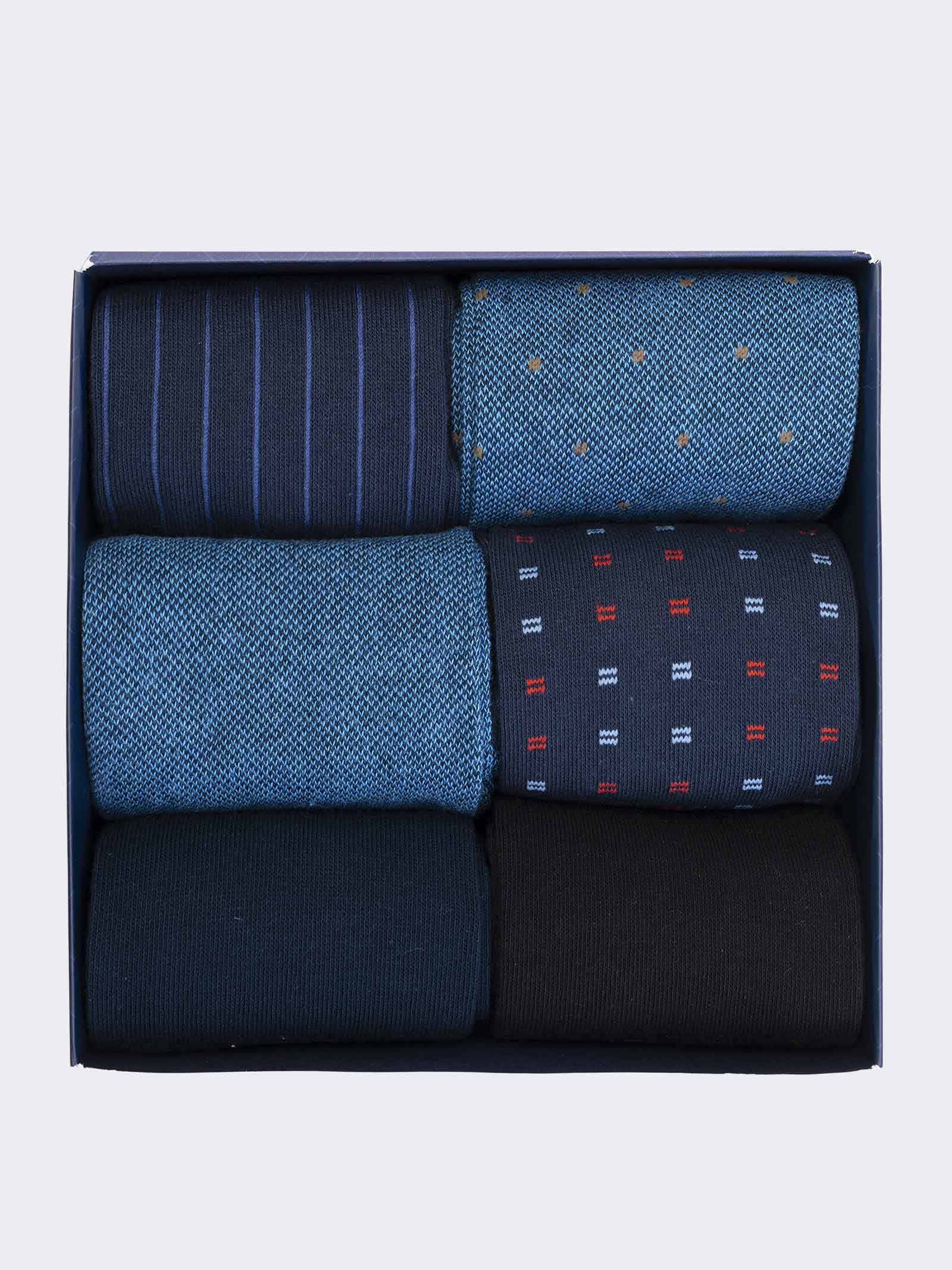 Geschenkbox Herren Kurze Baumwollsocken, 6 Paar Elegante Muster - Image 2