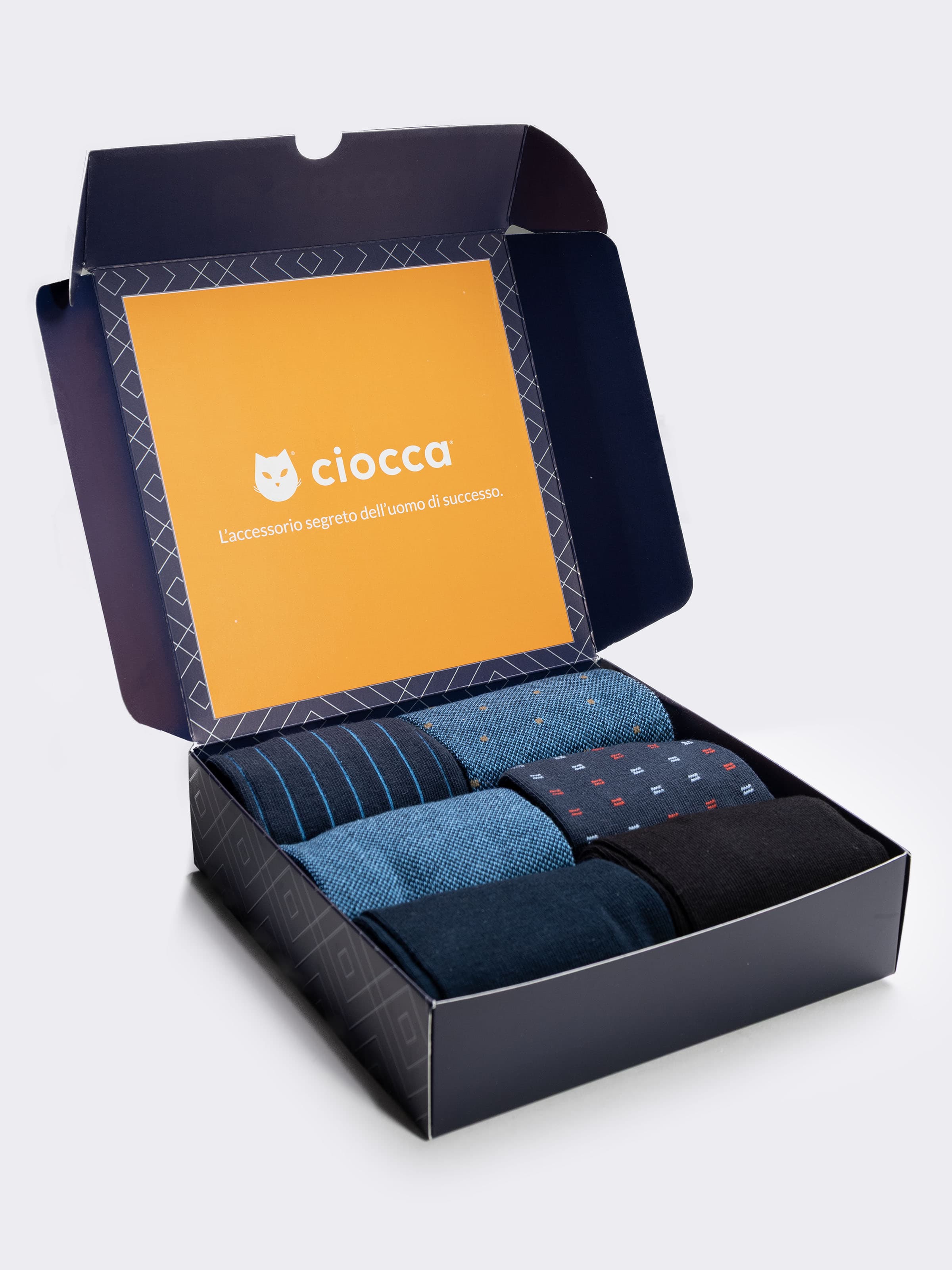 Geschenkbox Herren Kurze Baumwollsocken, 6 Paar Elegante Muster - Image 3