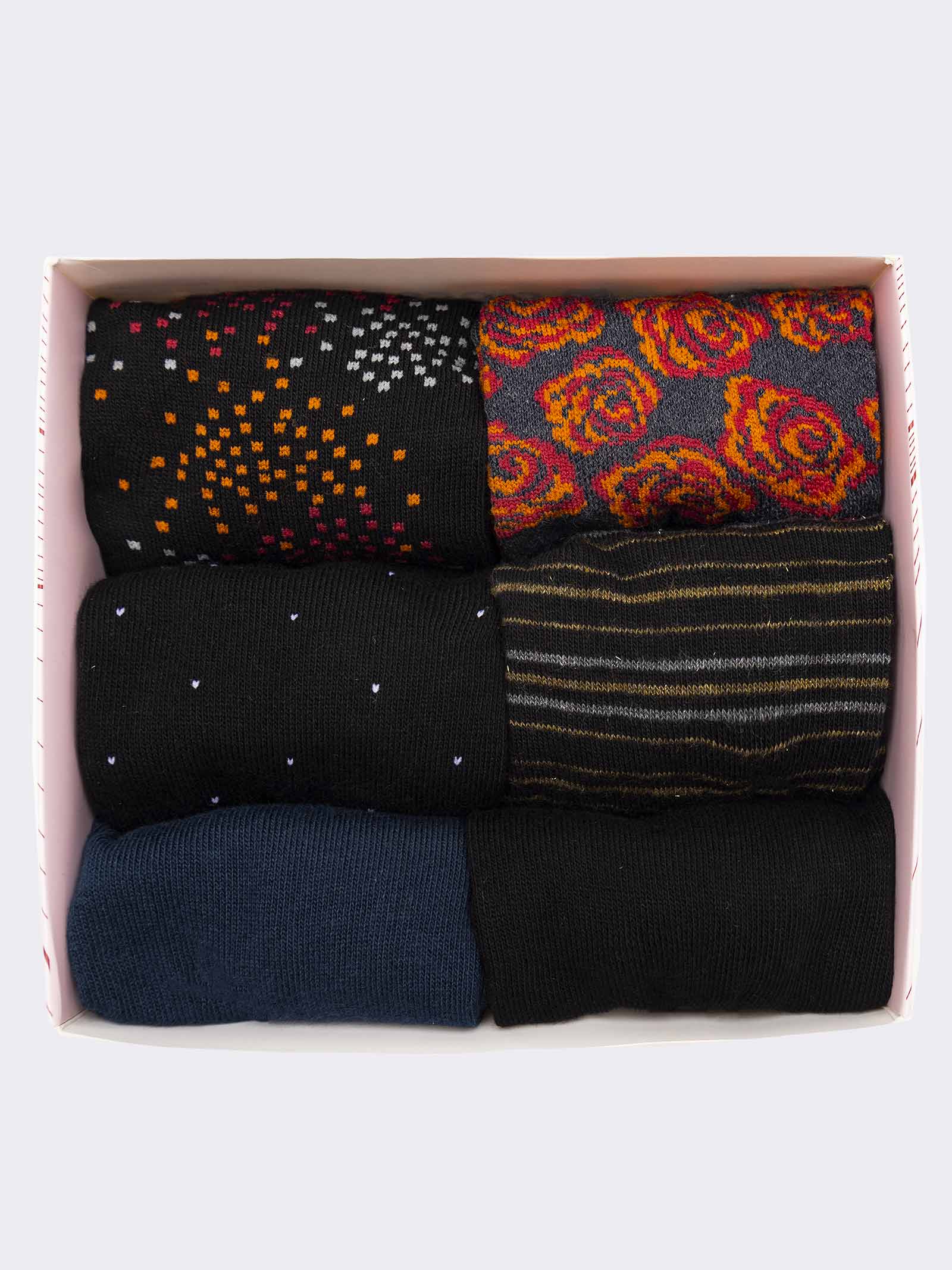 Women's Patterned Short Cotton Socks - Decorative Gift set - Image 2