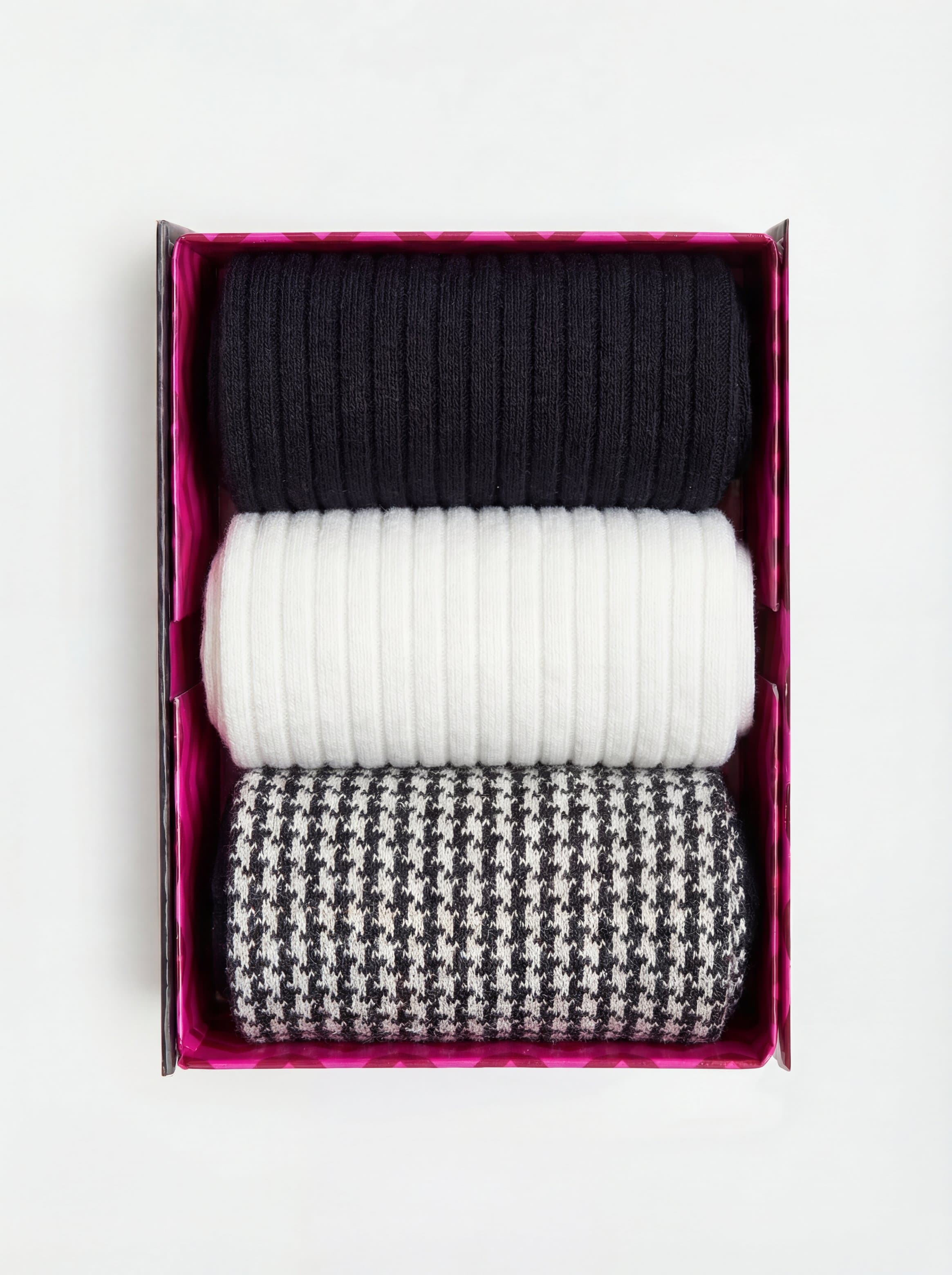 set 3 Paar Damensocken einfarbig - Made in Italy - Image 2