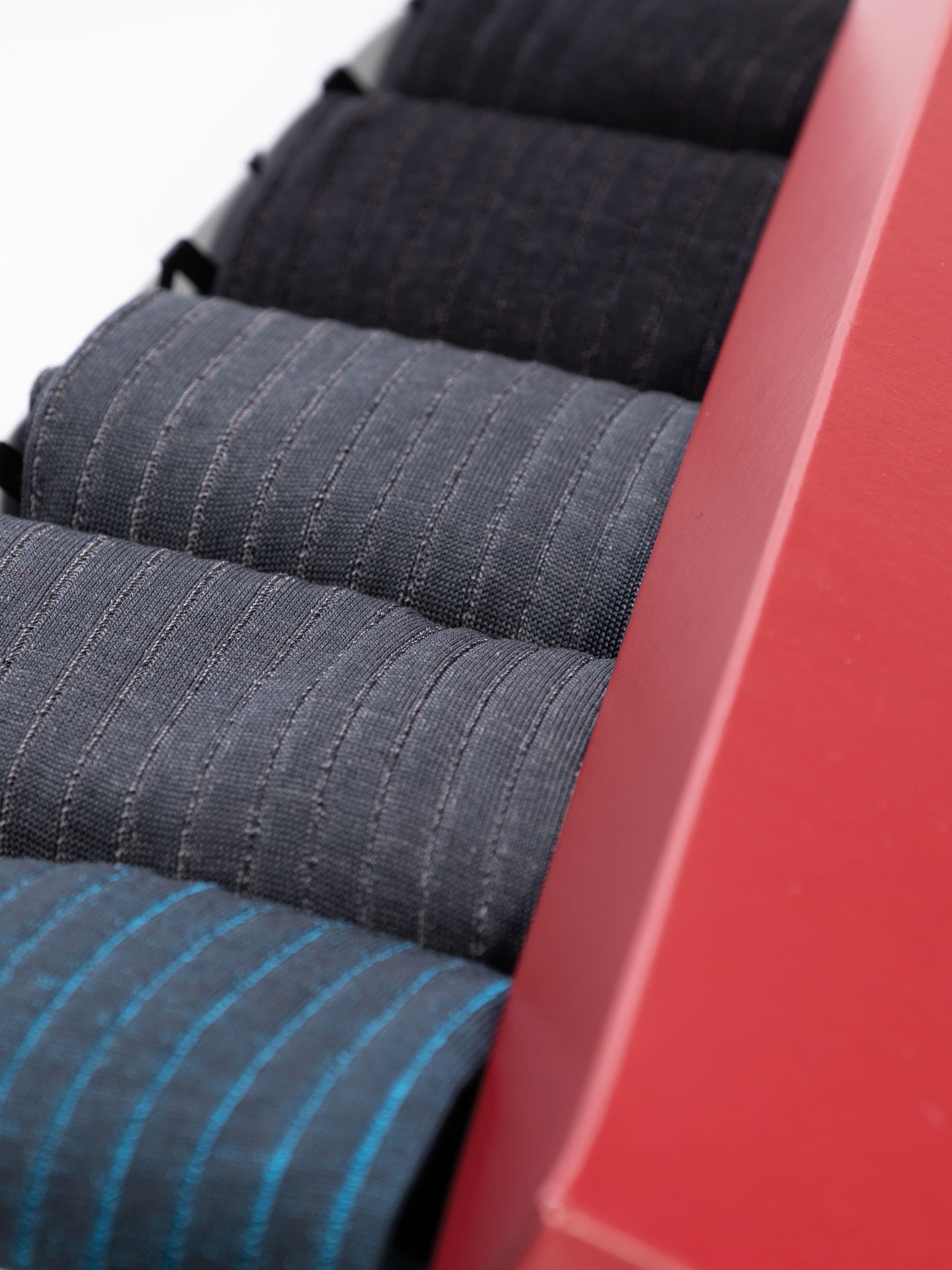 Geschenkbox 5 Paar Herren-Rippensocken Vanisè aus fil d'Écosse - Image 3