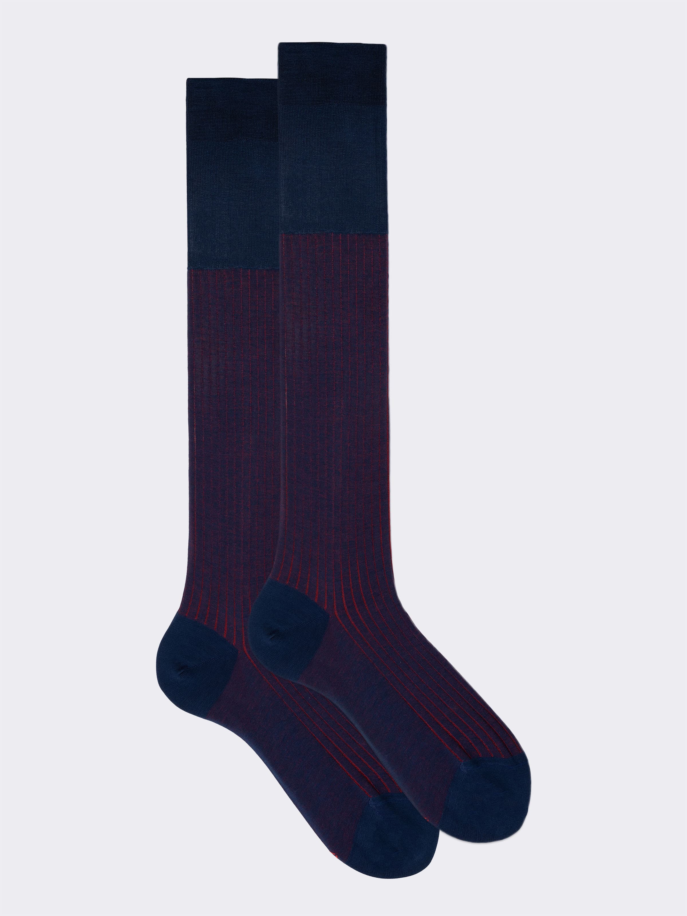 Geschenkbox mit 5 Paar gerippten Vanisè Herrensocken aus fil d'Ecosse - Image 6