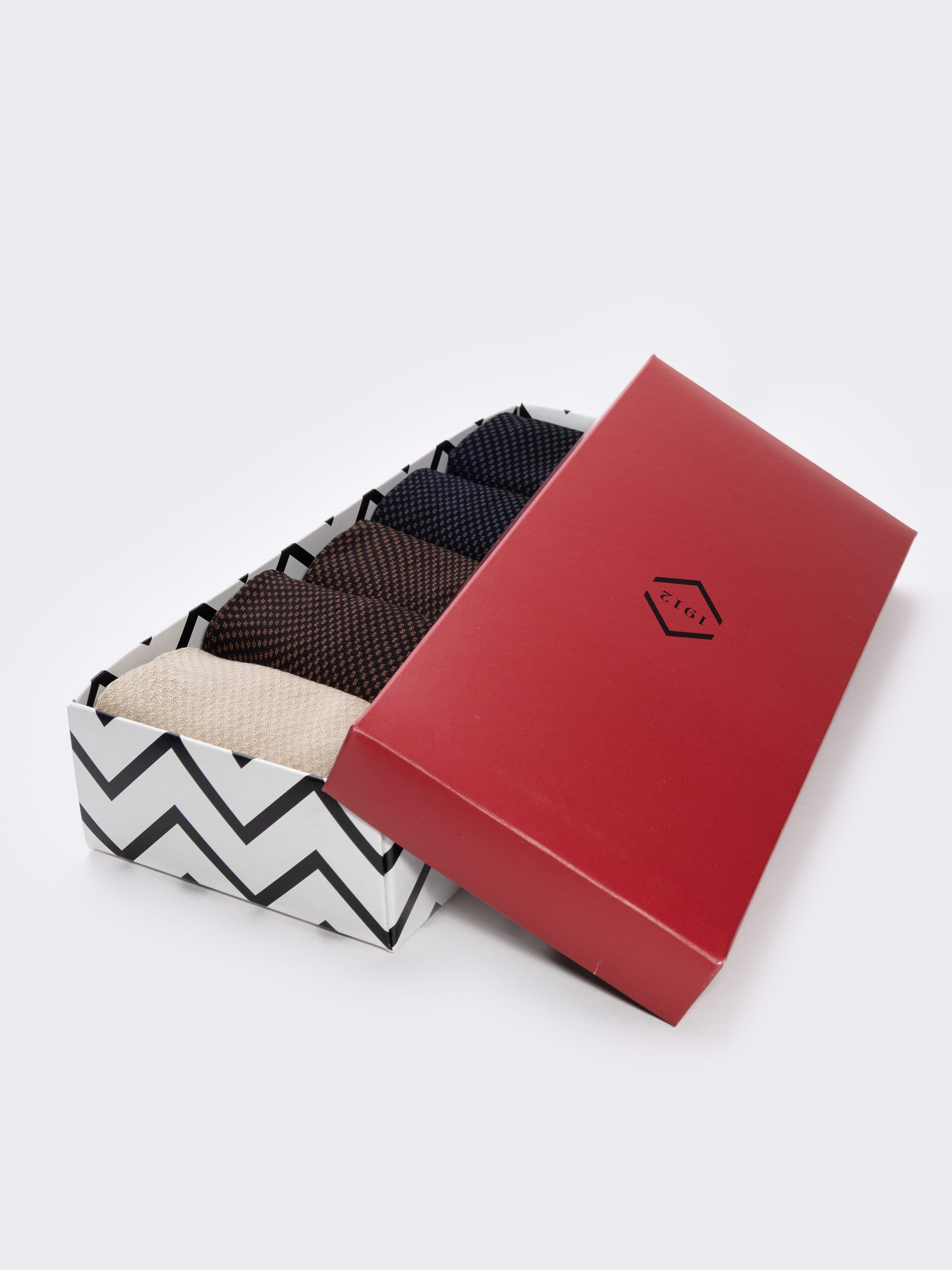 Geschenkbox 5 Paar Herren Fantasie Luxury Socken aus fil d'Écosse - Image 2