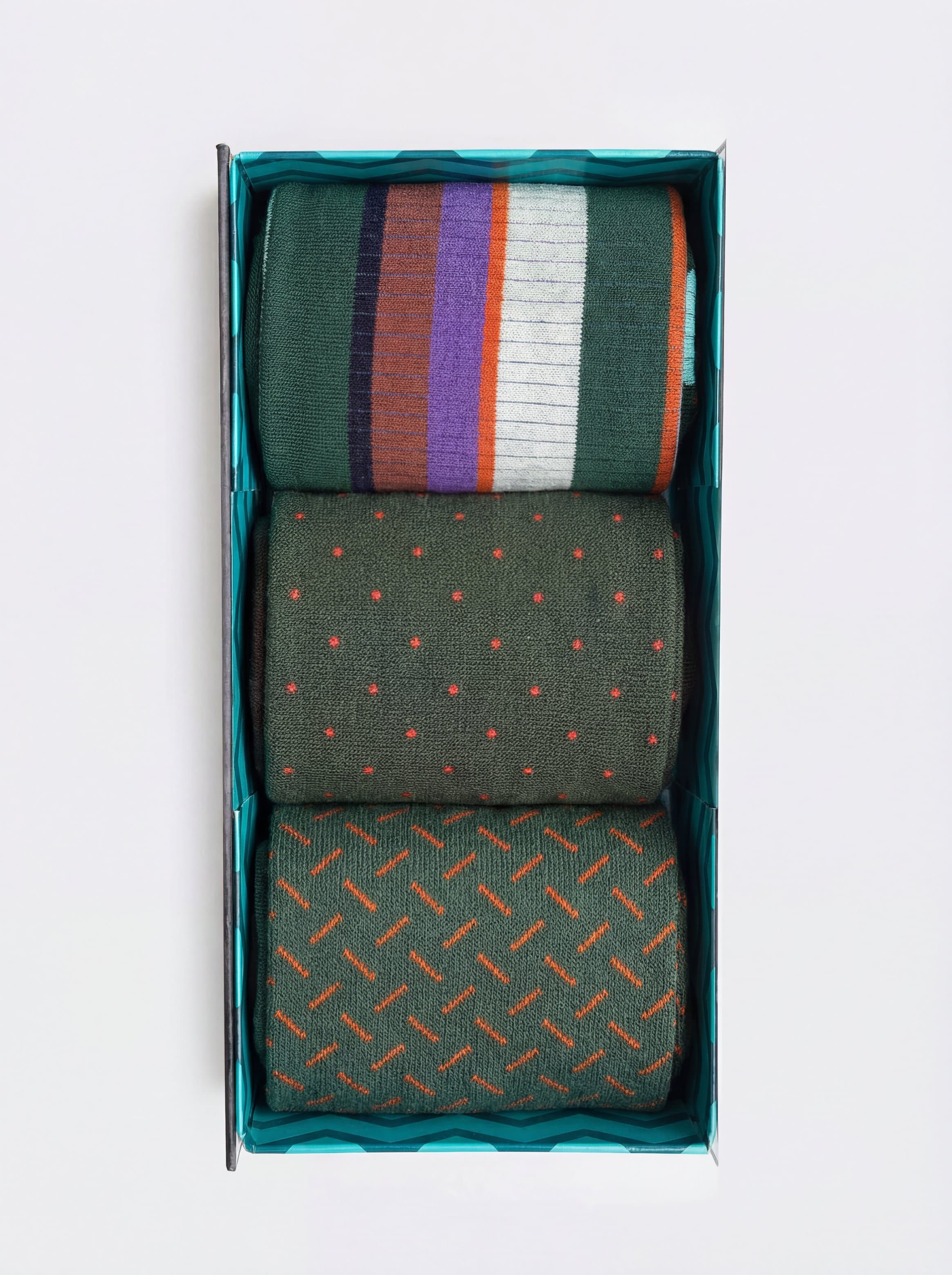 Geschenkbox 3 Paar Gemusterte Warme Baumwollsocken - Made in Italy - Image 5