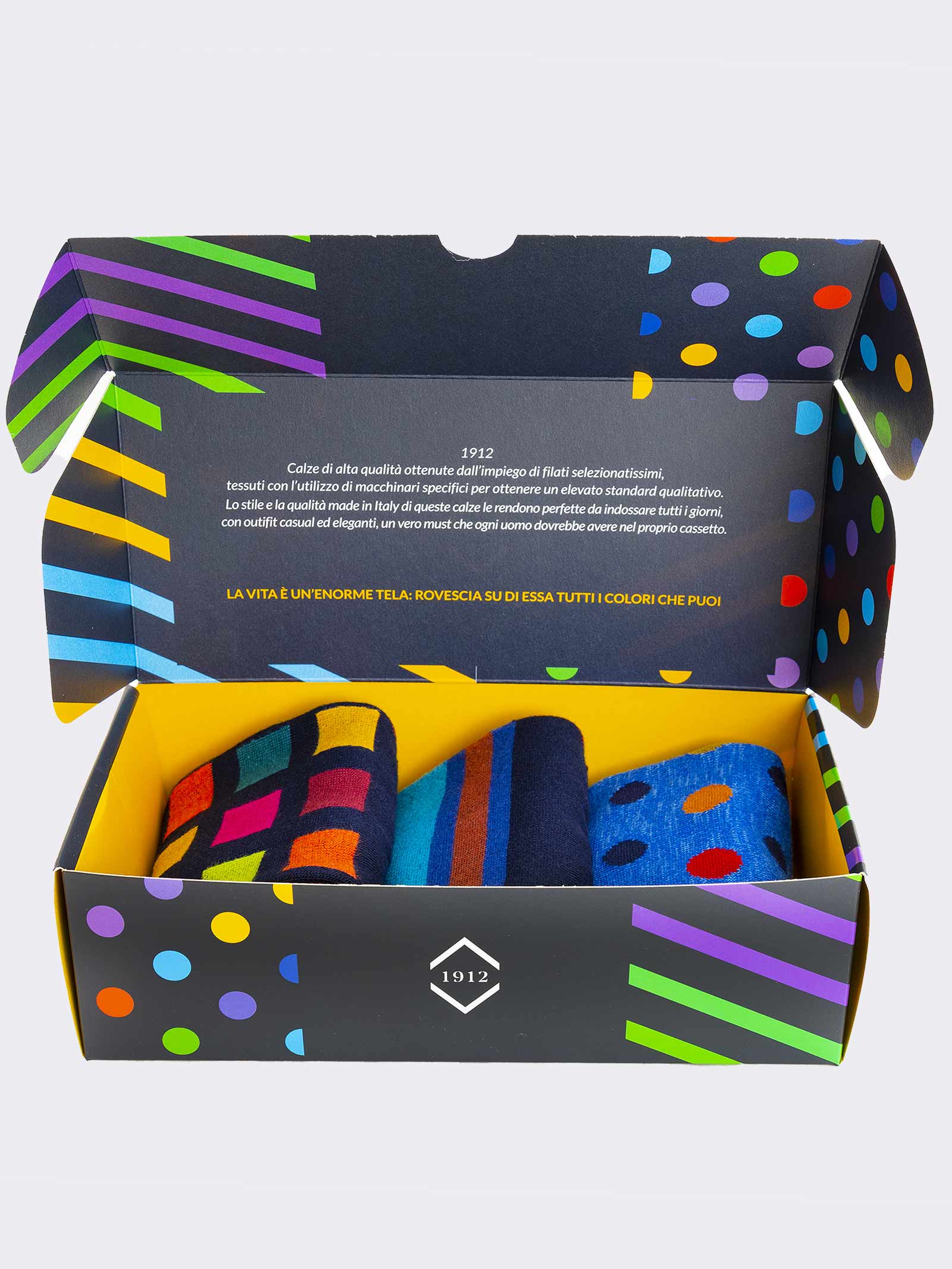 Geschenkpackung 3 Paar Herren Socken aus warmer Baumwolle - Geschenkidee Made in Italy - Image 2