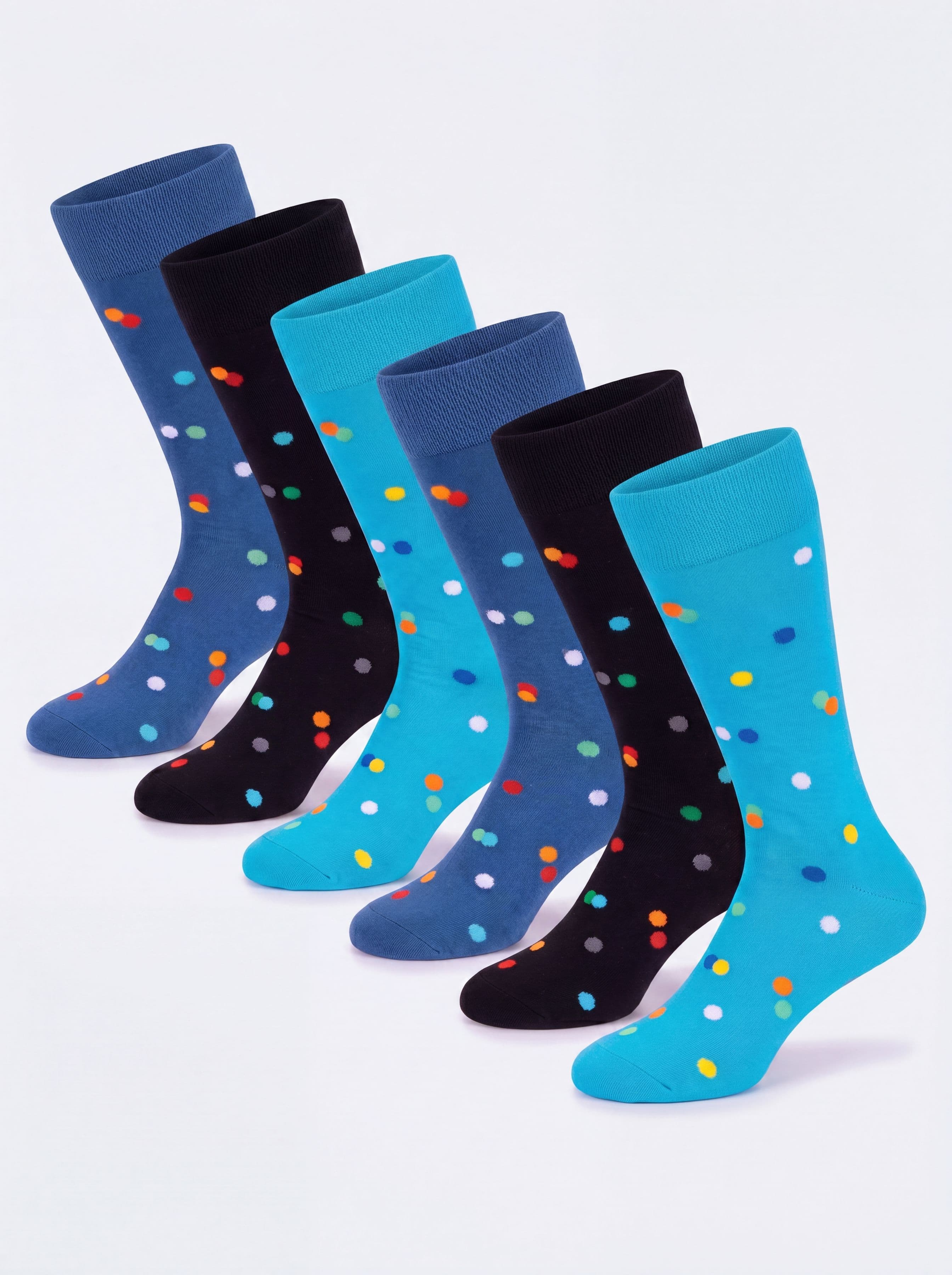 Calcetines Cortos de Algodón con Lunares – Pack de 6 Pares - Image 1