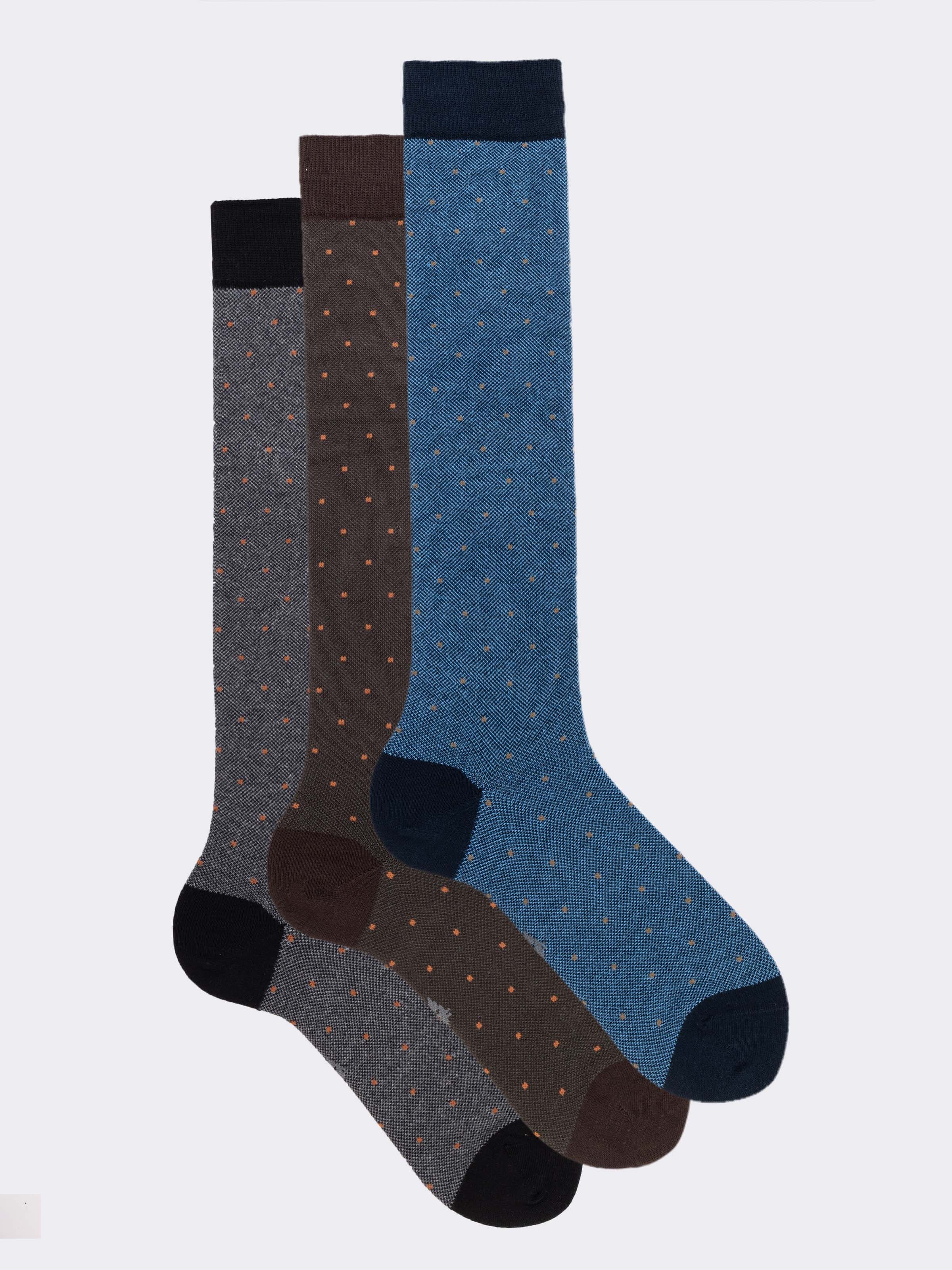 3er-Set Herren Lange Socken Mikromuster Warme Baumwolle - Image 1