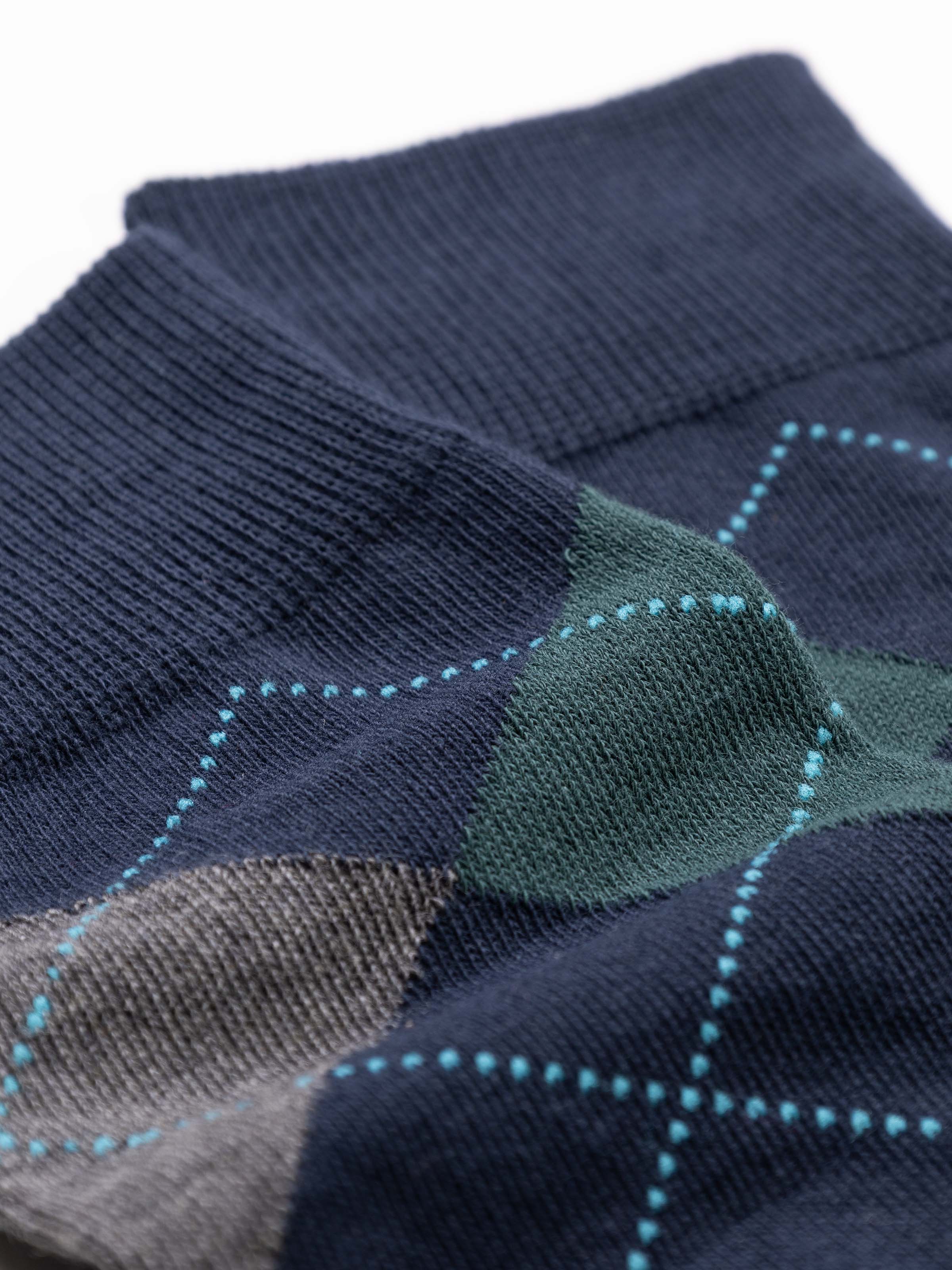 Men's 3-Pack Short Argyle Pattern Socks in Warm Cotton - Image 4
