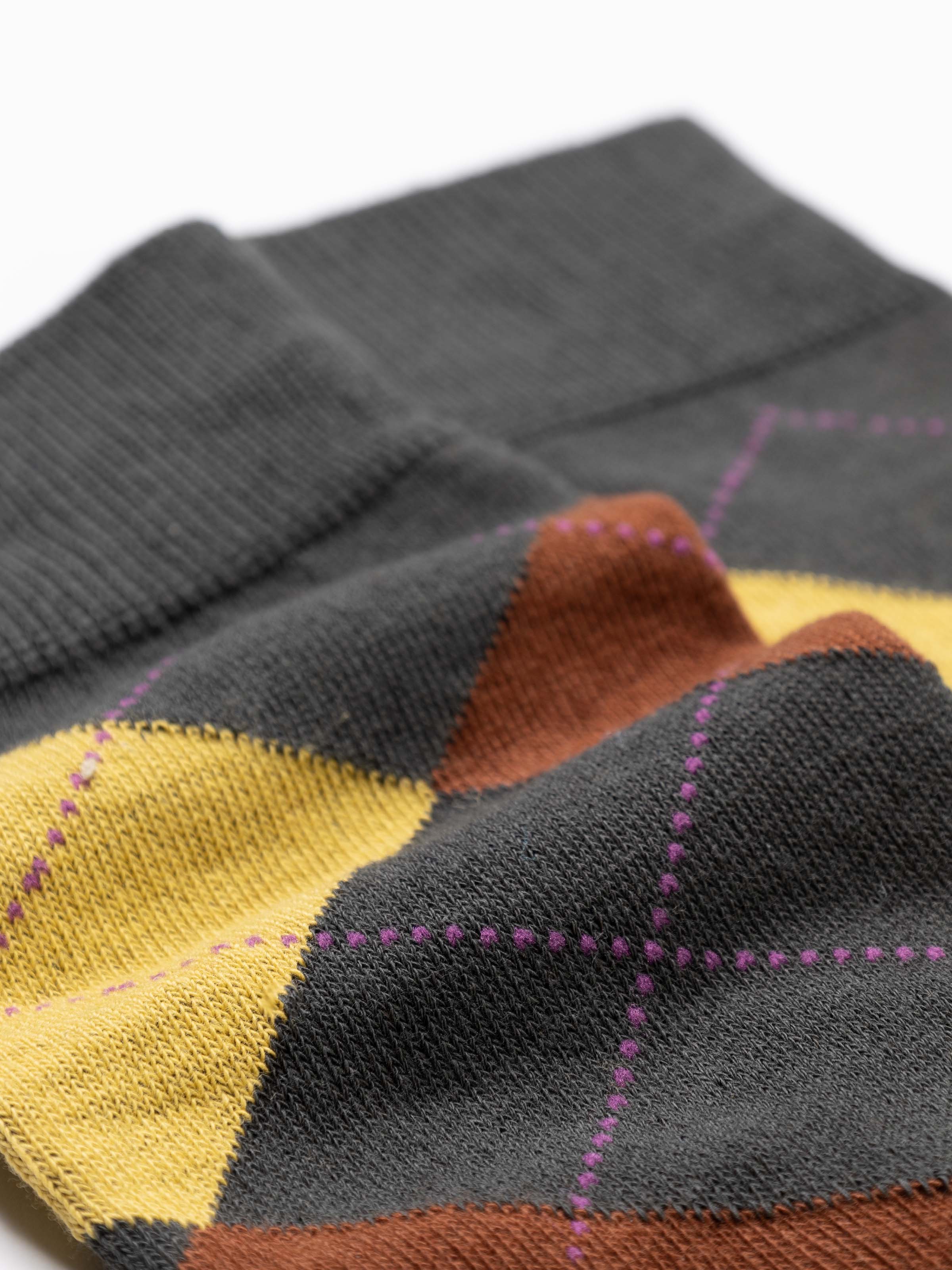 3er-Set Lange Herrensocken Rautenmuster Warme Baumwolle - Image 3