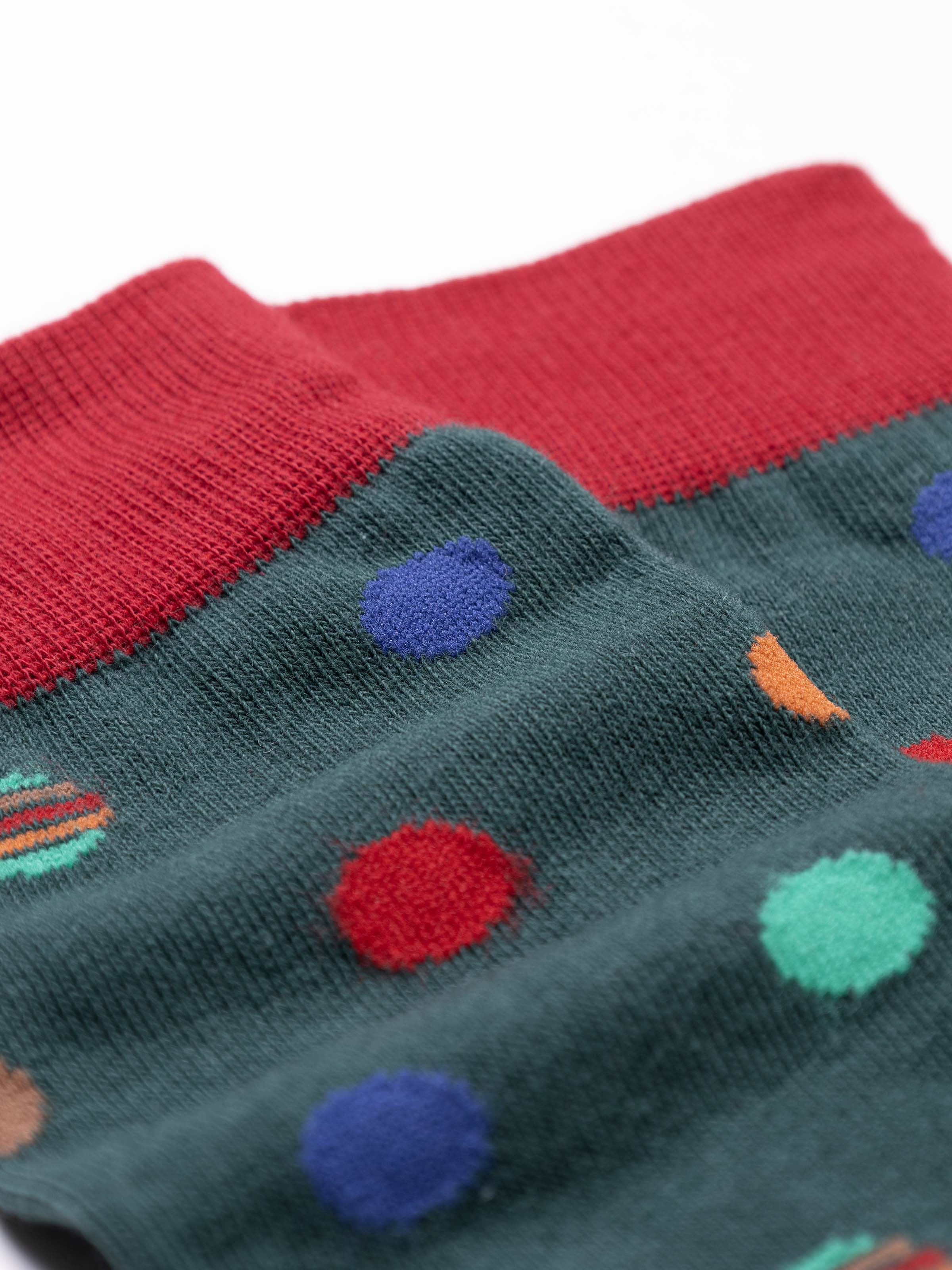 3-Pack Men's Short Socks Polka dot Pattern in Warm Cotton - Image 2
