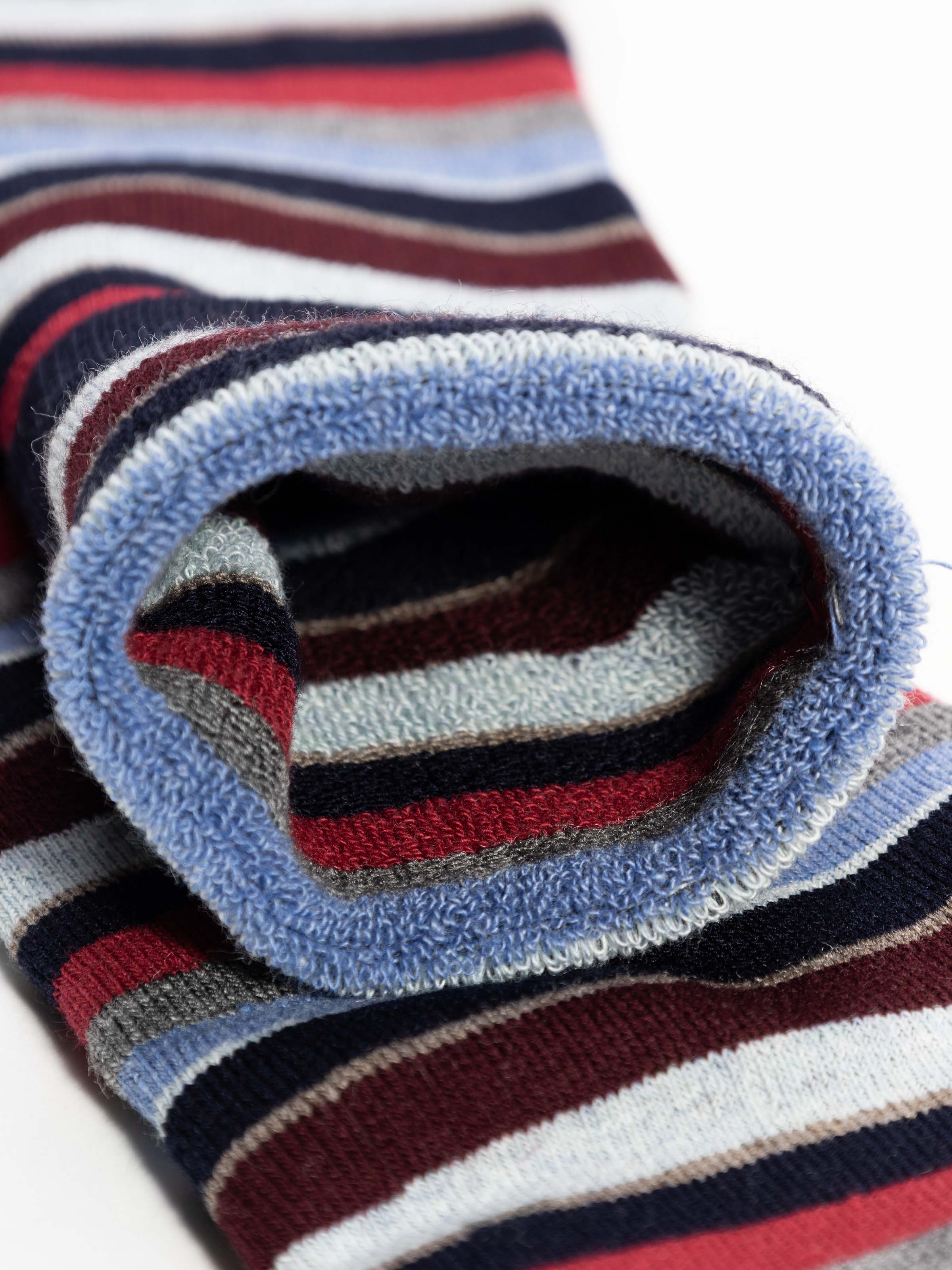 set 3 Paar Herren Lange Gestreifte Socken aus Fleece - Image 4