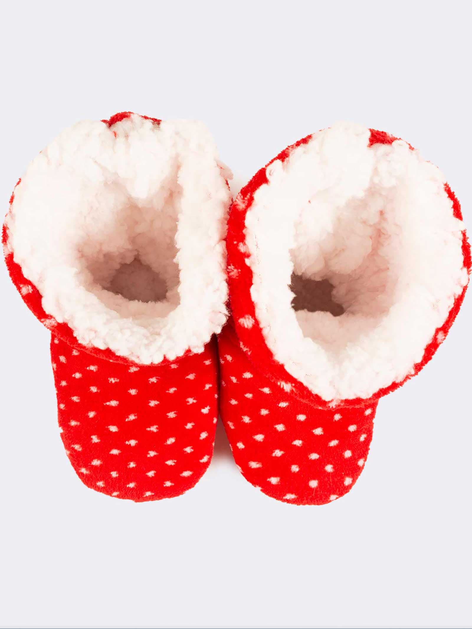 Baby Weihnachts-Stiefel-Hausschuhe mit Punktemuster - Image 2