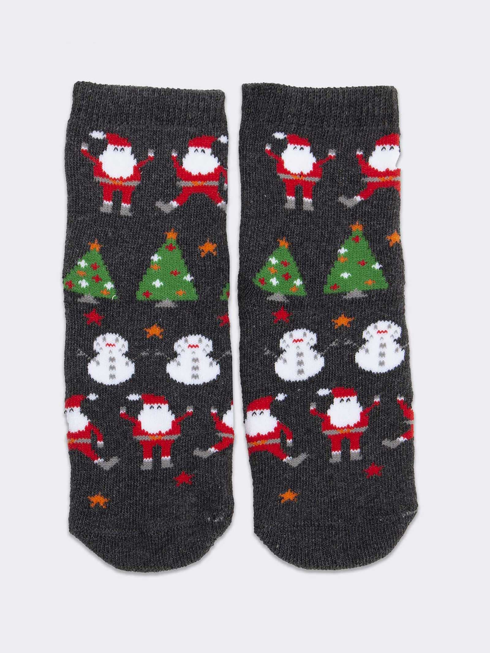 Calcetines Navideños para Bebé - Calcetines Cortos Festivos de Algodón - Image 1