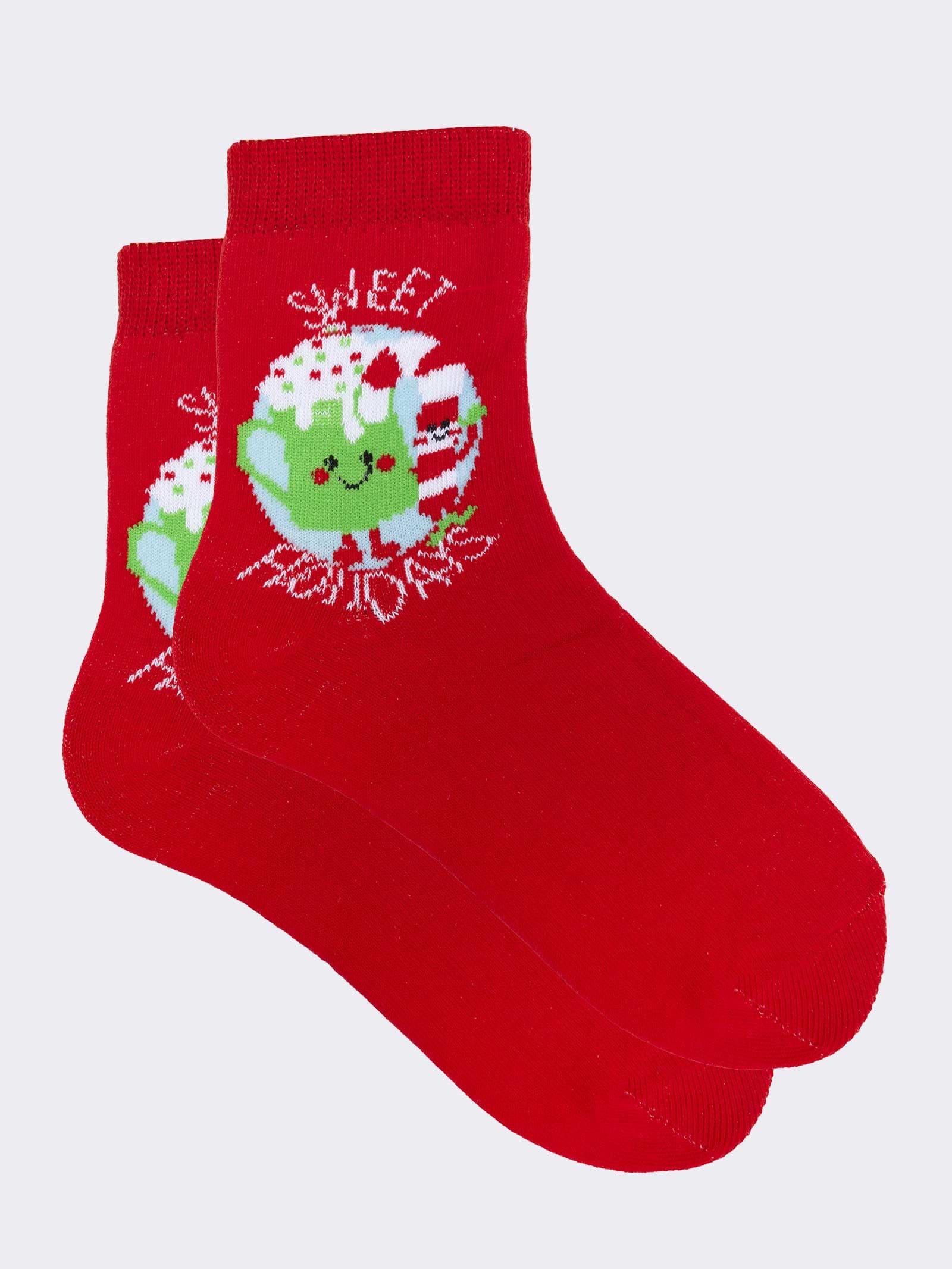 Kinder Weihnachtssocken - Festliche Kurze Baumwollsocken - Image 1