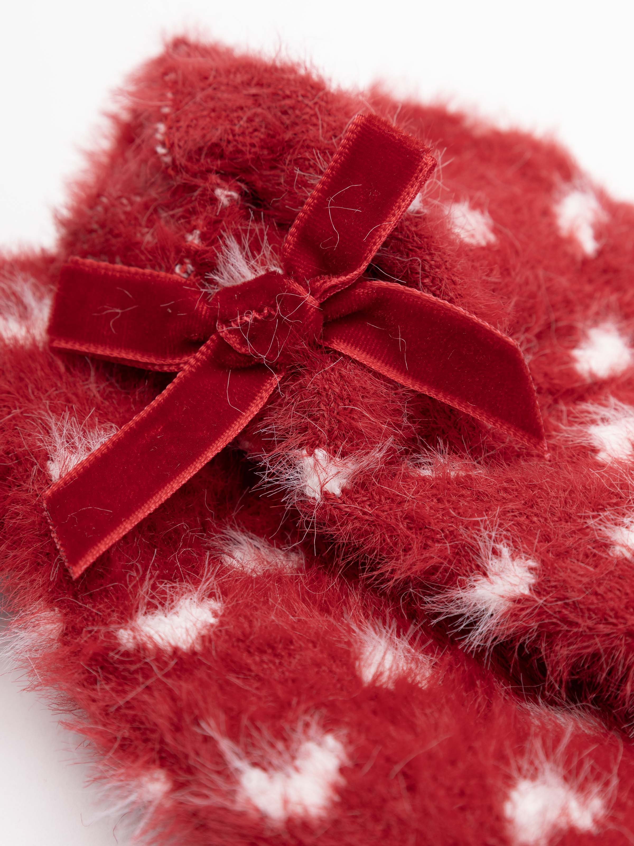Kinder Weihnachtssocken 2er-Pack mit Herzmuster - Kurze Wintersocken - Image 3