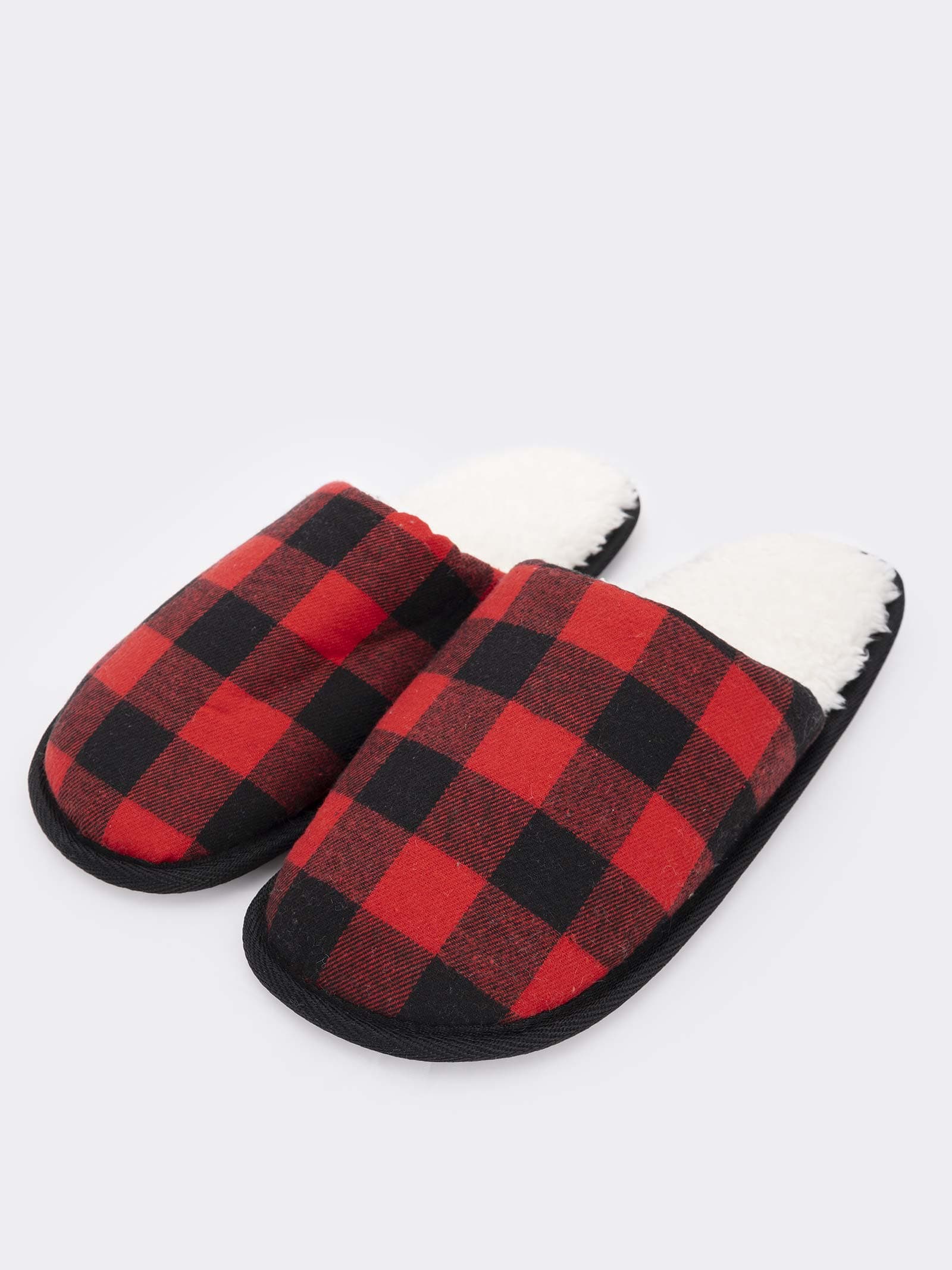 Herren Winter Karierte Hausschuhe - Gemütliche Weihnachts-Pantoffeln mit Weicher Polsterung - Image 1
