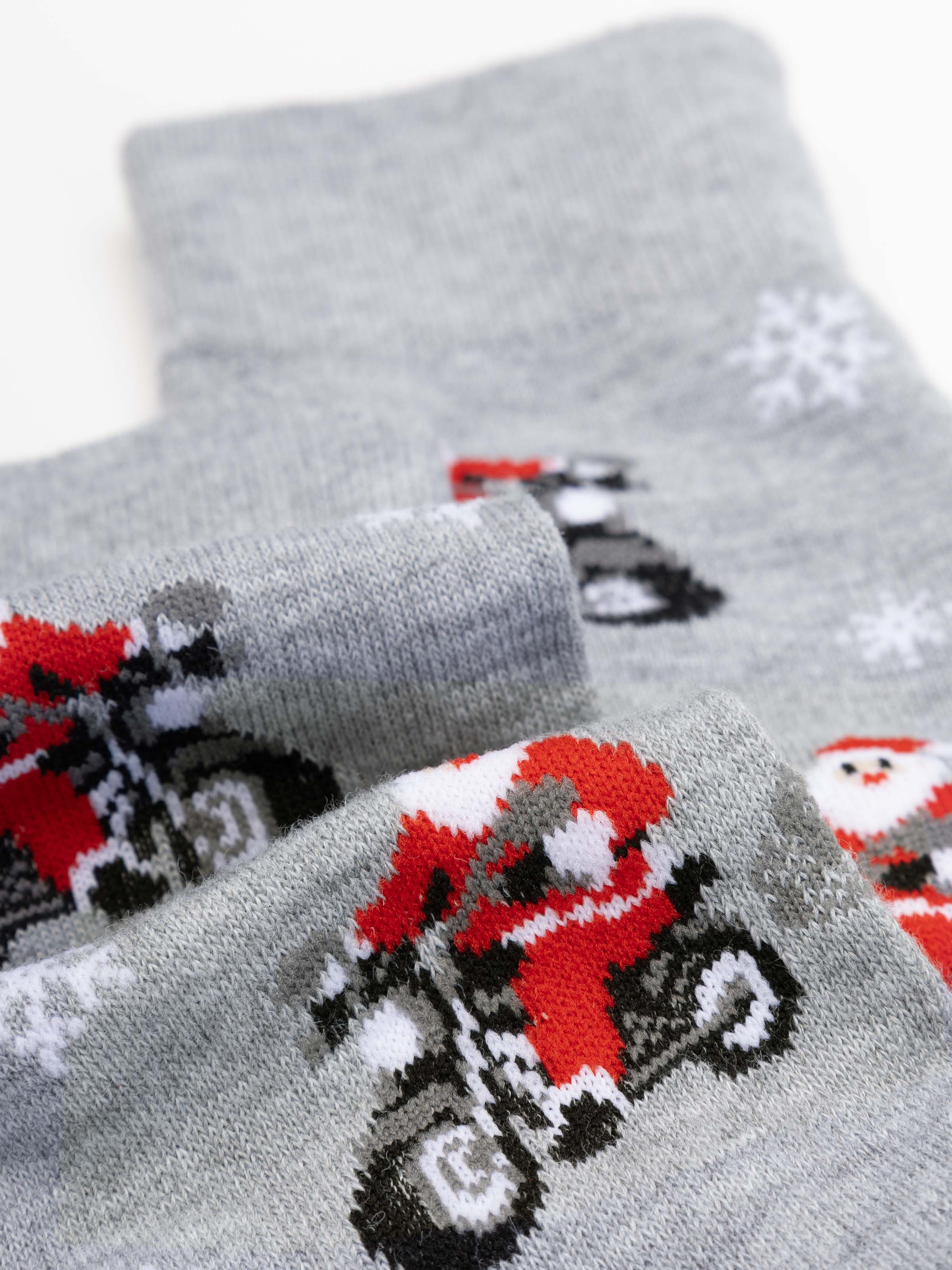 Men's Short Christmas Socks - Festive Pattern Mix - Image 2