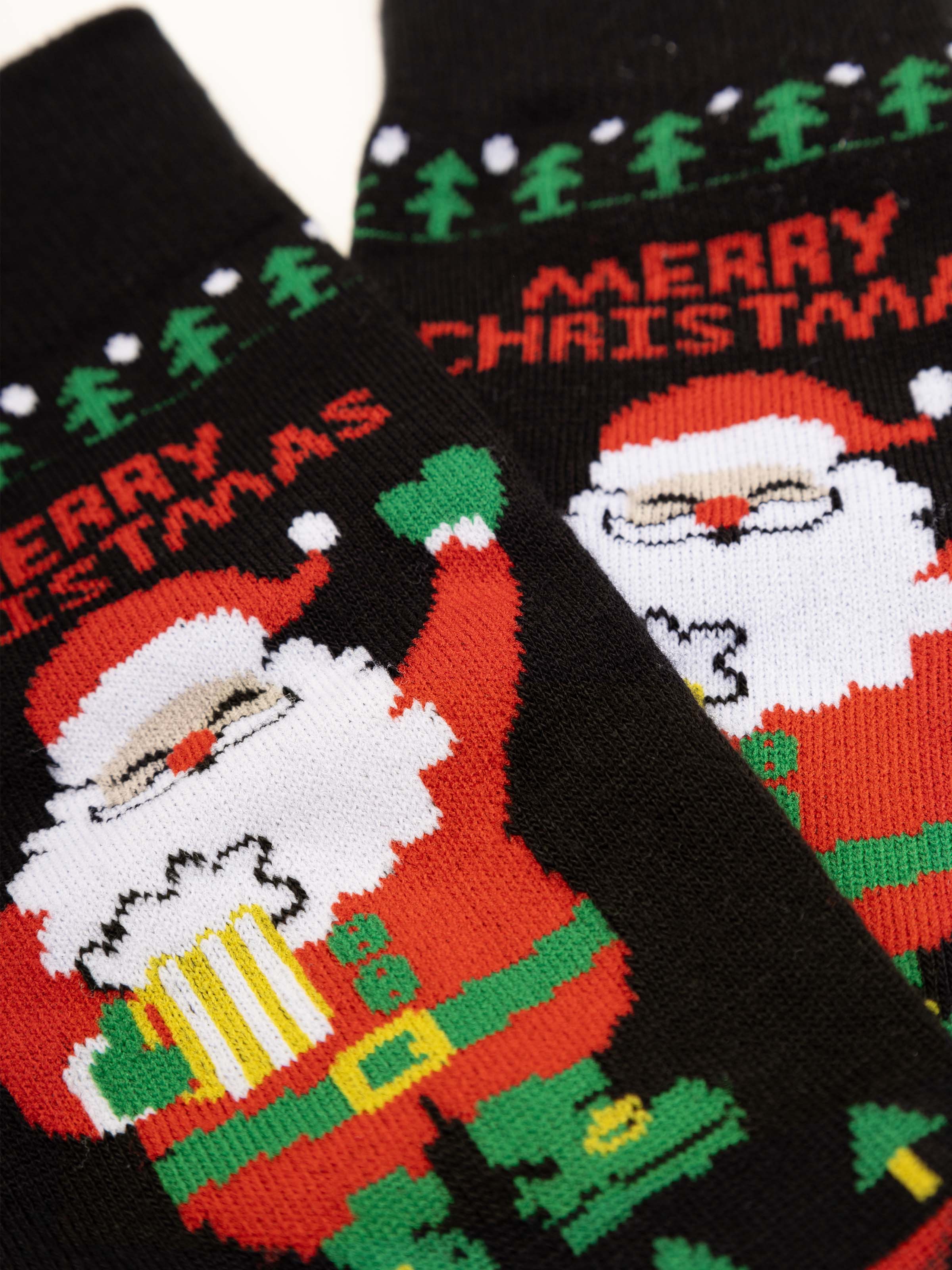 Men's Short Christmas Socks - Festive Pattern Mix - Image 4