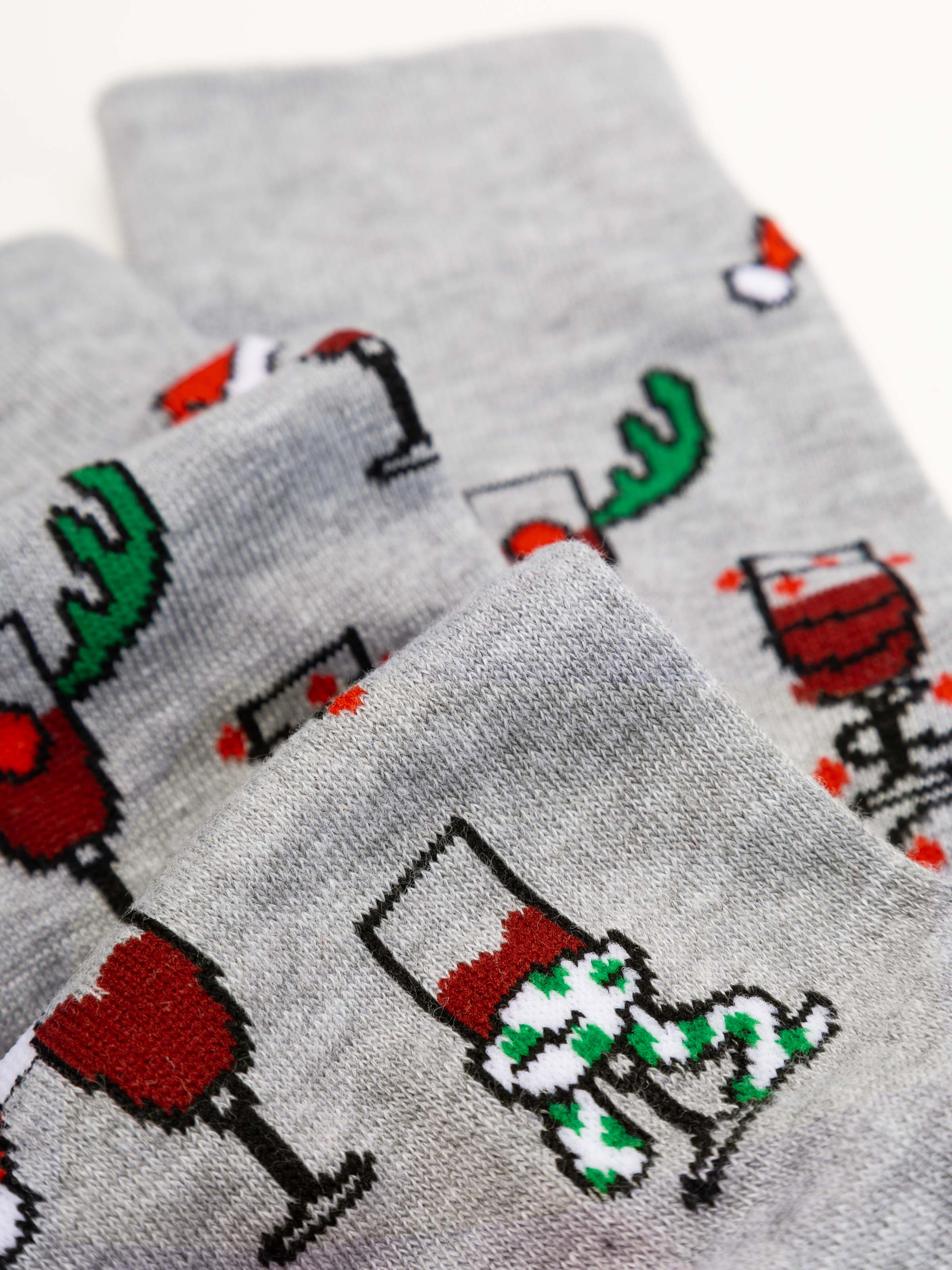 Men's Short Christmas Socks - Festive Pattern Mix - Image 6